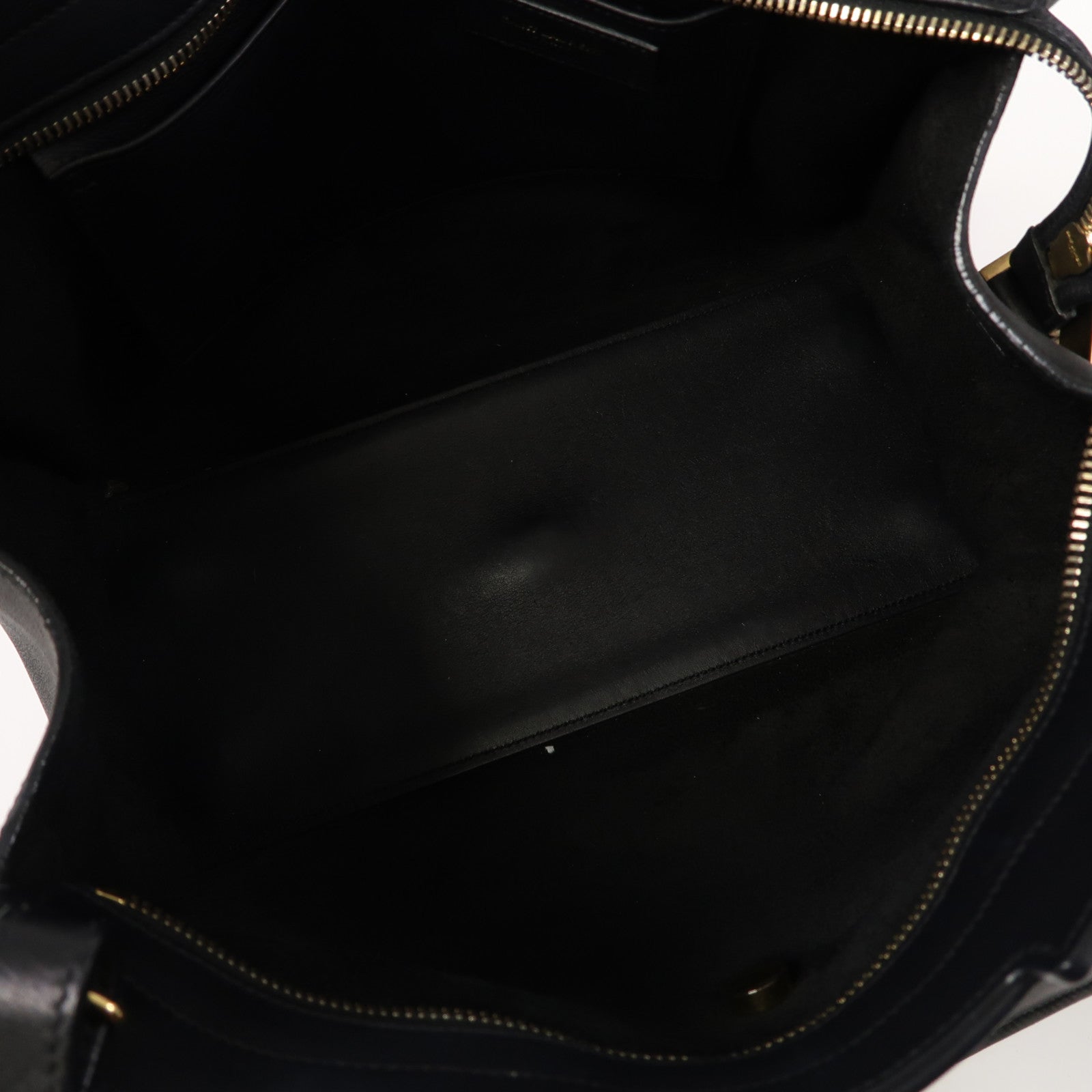 YVES SAINT LAURENT 牛皮皮革Cabas Y 2 way Shoulder bag金扣手挽肩背兩用袋黑色