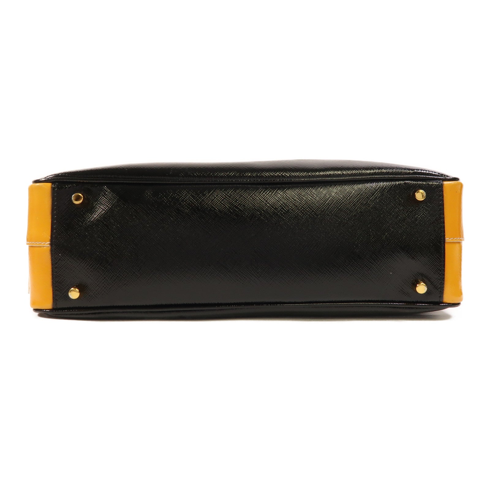 PRADA 漆皮皮革2 Way Shoulder金扣手挽肩背兩用袋