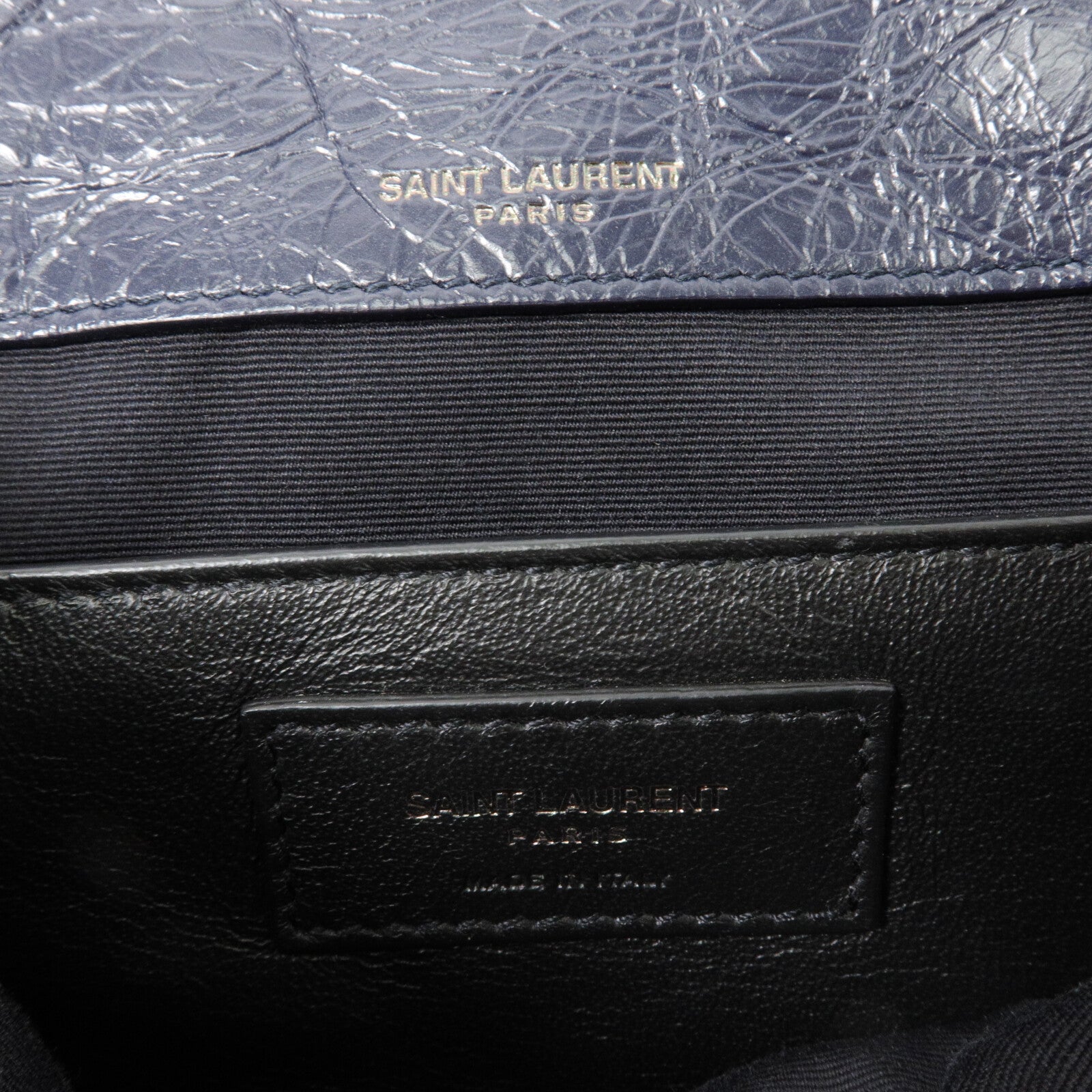 SAINT LAURENT 牛皮皮革Niki Baby鏈帶手挽肩背兩用袋