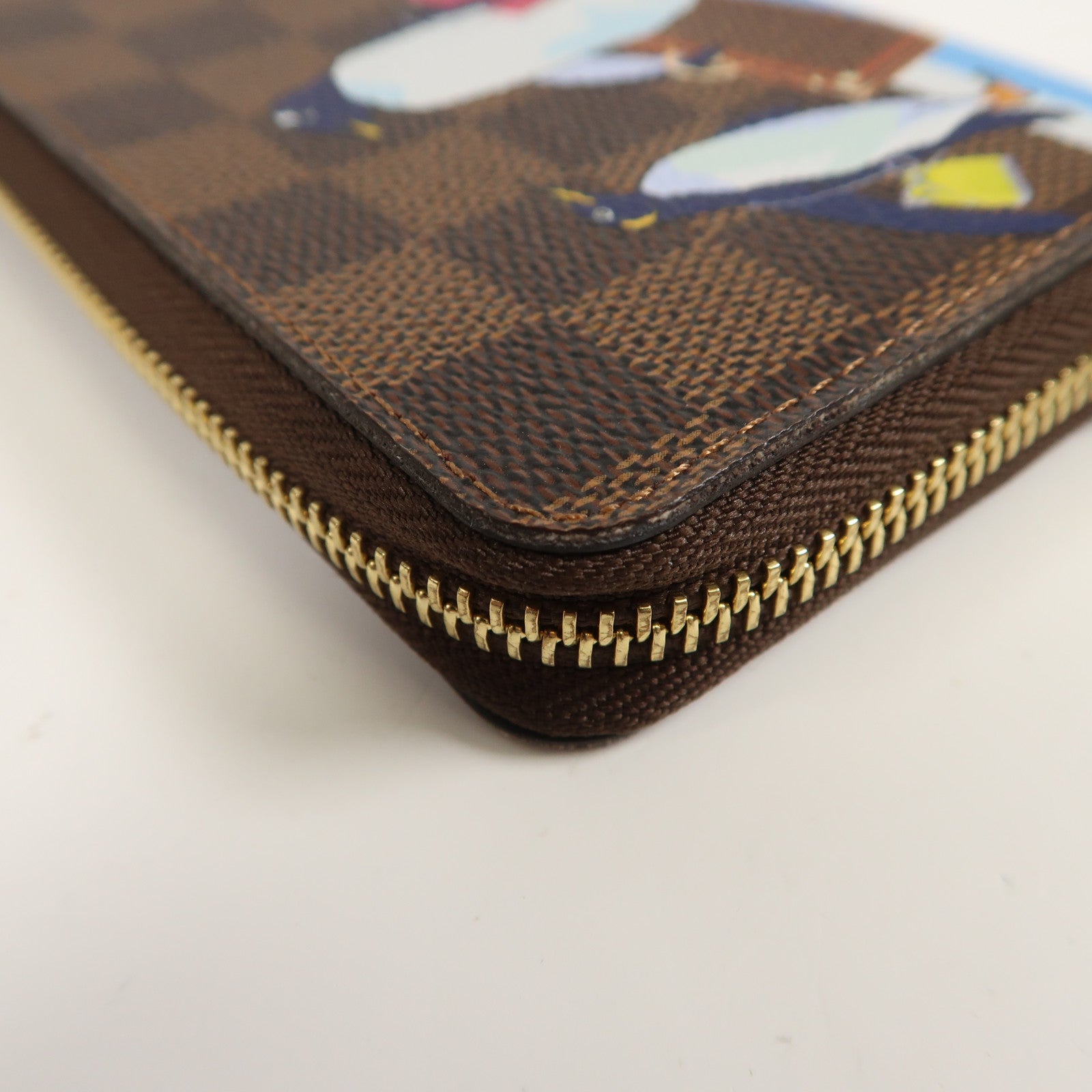 LOUIS VUITTON Damier Portefeuille Clemence金扣長錢包