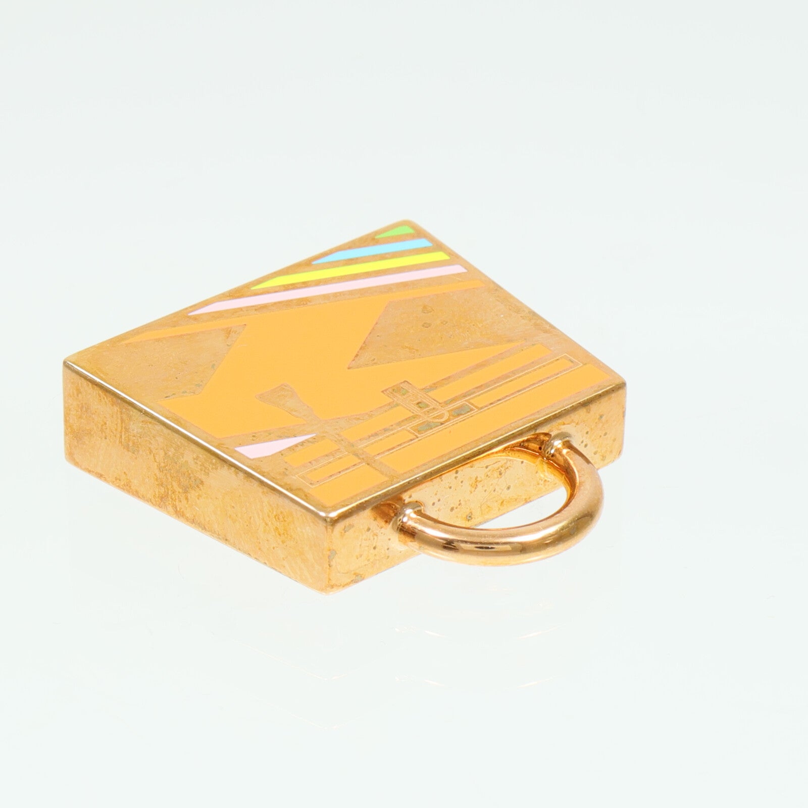 HERMES 金屬Curiosite Kelly Laque Charm掛飾