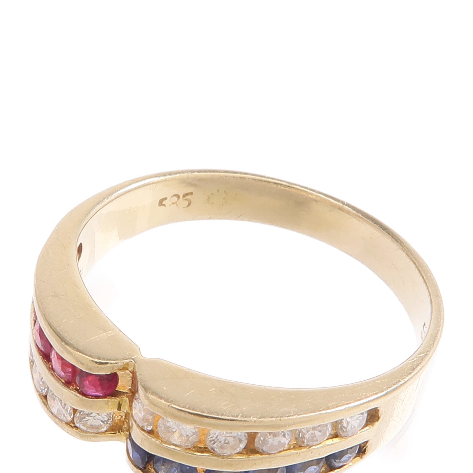 JEWELRY 14K黃金Ring紅寶石/藍寶石/鑽石戒指