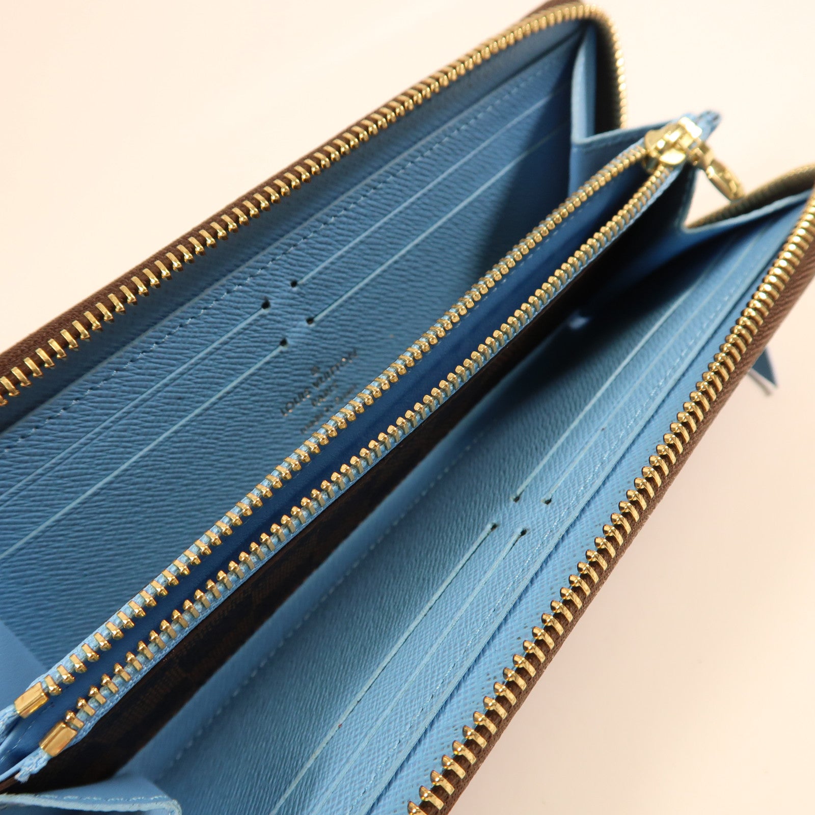LOUIS VUITTON Damier Portefeuille Clemence金扣長錢包