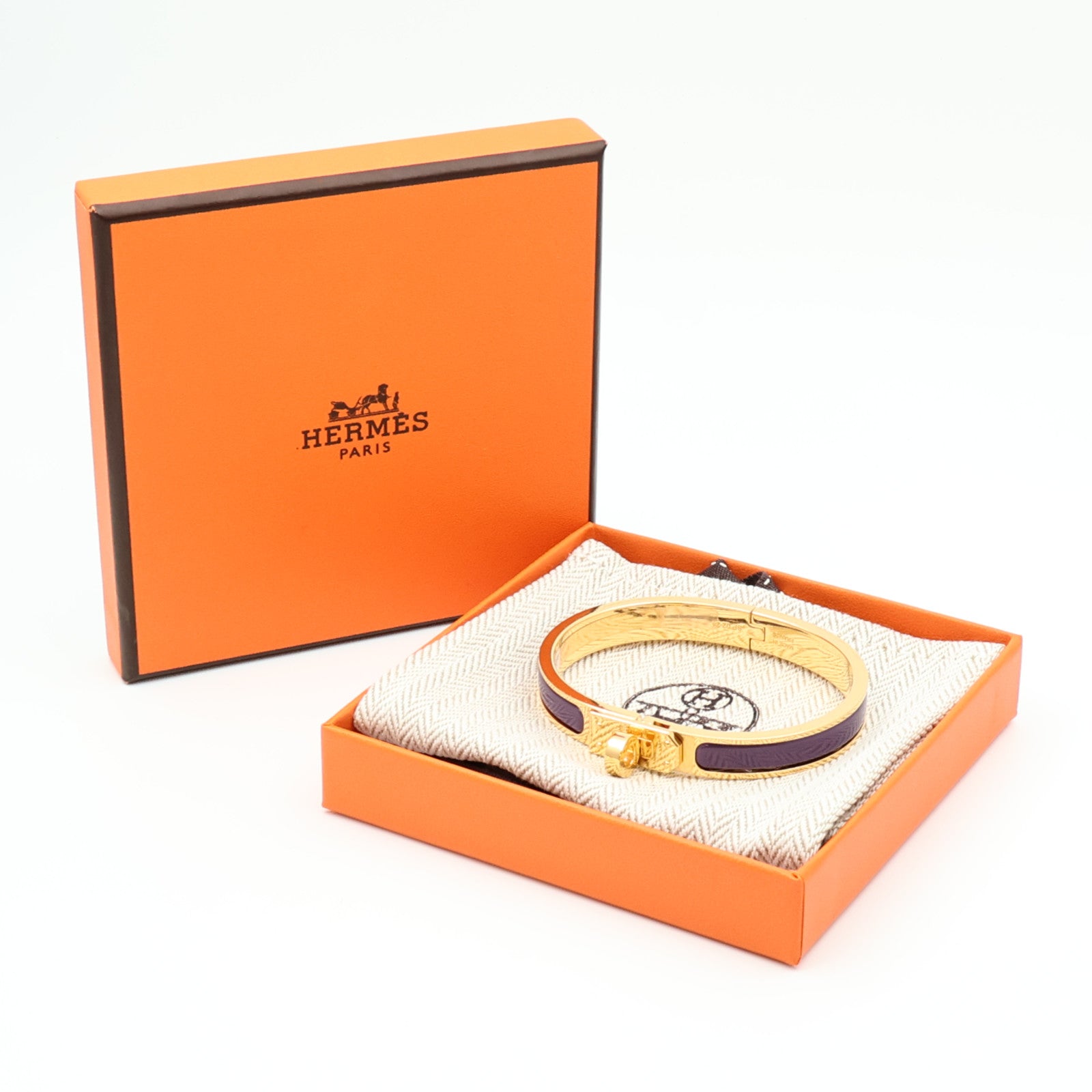 HERMES 金屬/琺瑯Mini Clic Kelly手鐲