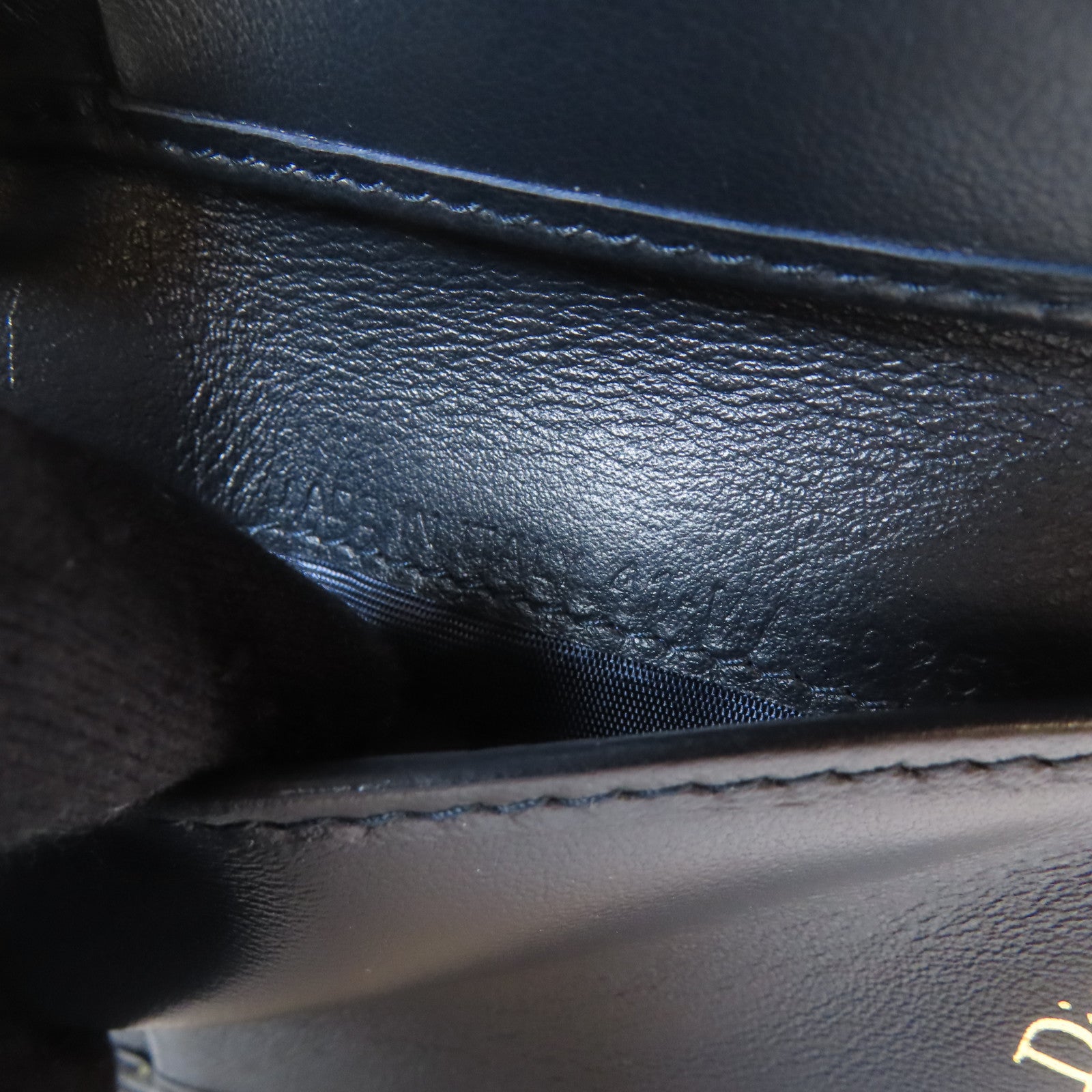Dior 帆布Trifold Wallet金扣錢包藍色/米色