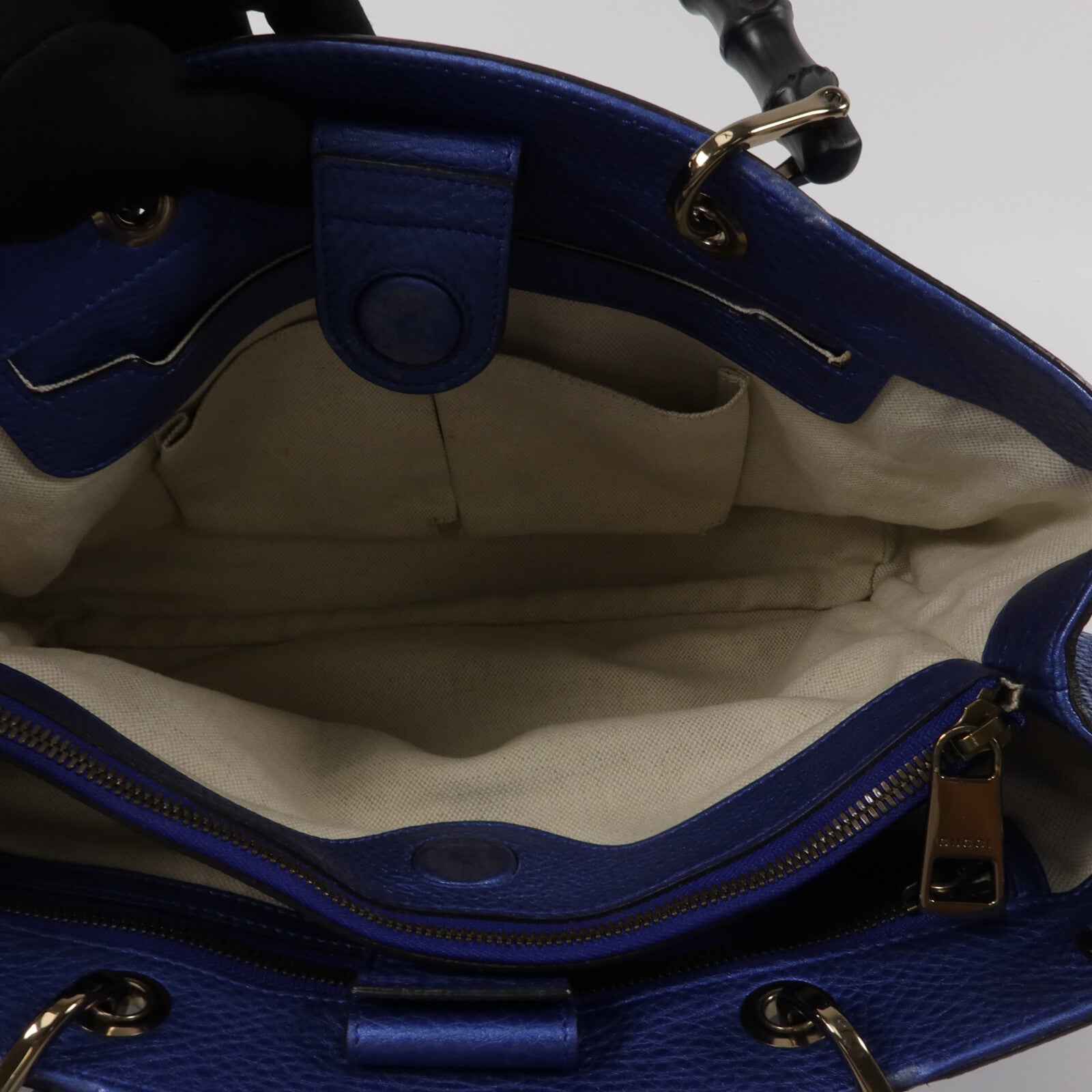 GUCCI 牛皮皮革Bamboo Shopper手挽肩背兩用袋