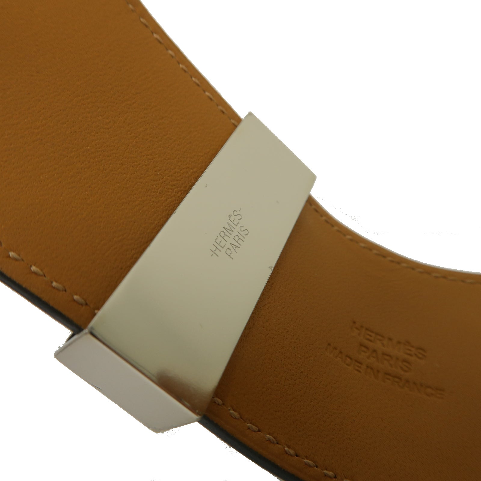 HERMES 【激減優惠】Swift皮革/金屬Collier De Chien Bracelet手鏈黒色/銀色