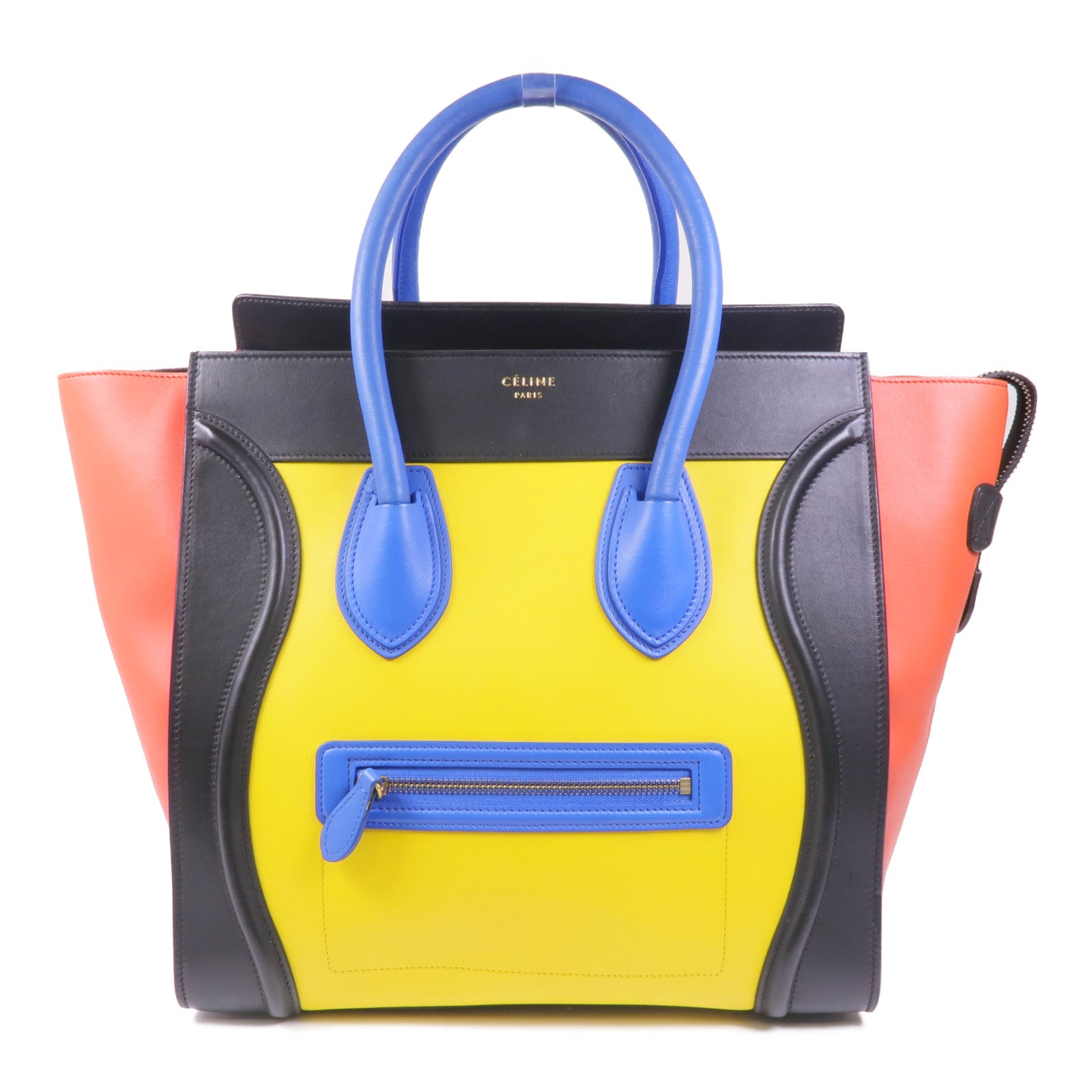 CELINE 牛皮皮革Mini Luggage金扣手挽袋