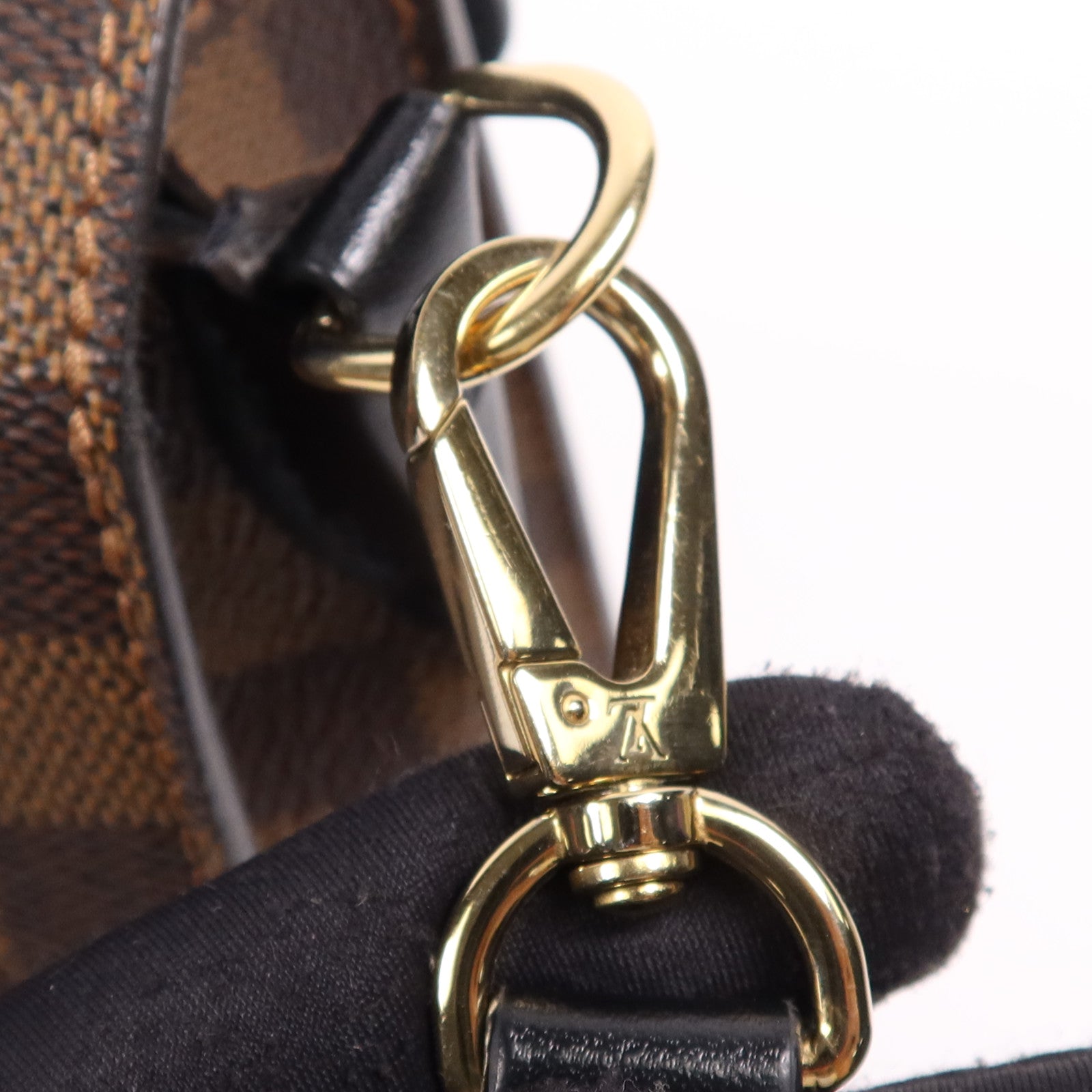 LOUIS VUITTON Damier Beaumarchais金扣手挽肩背兩用袋