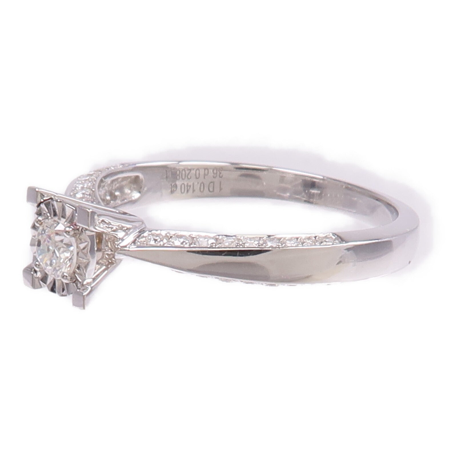 JEWELRY 18K白金Diamond Ring鑽石戒指US#6.75