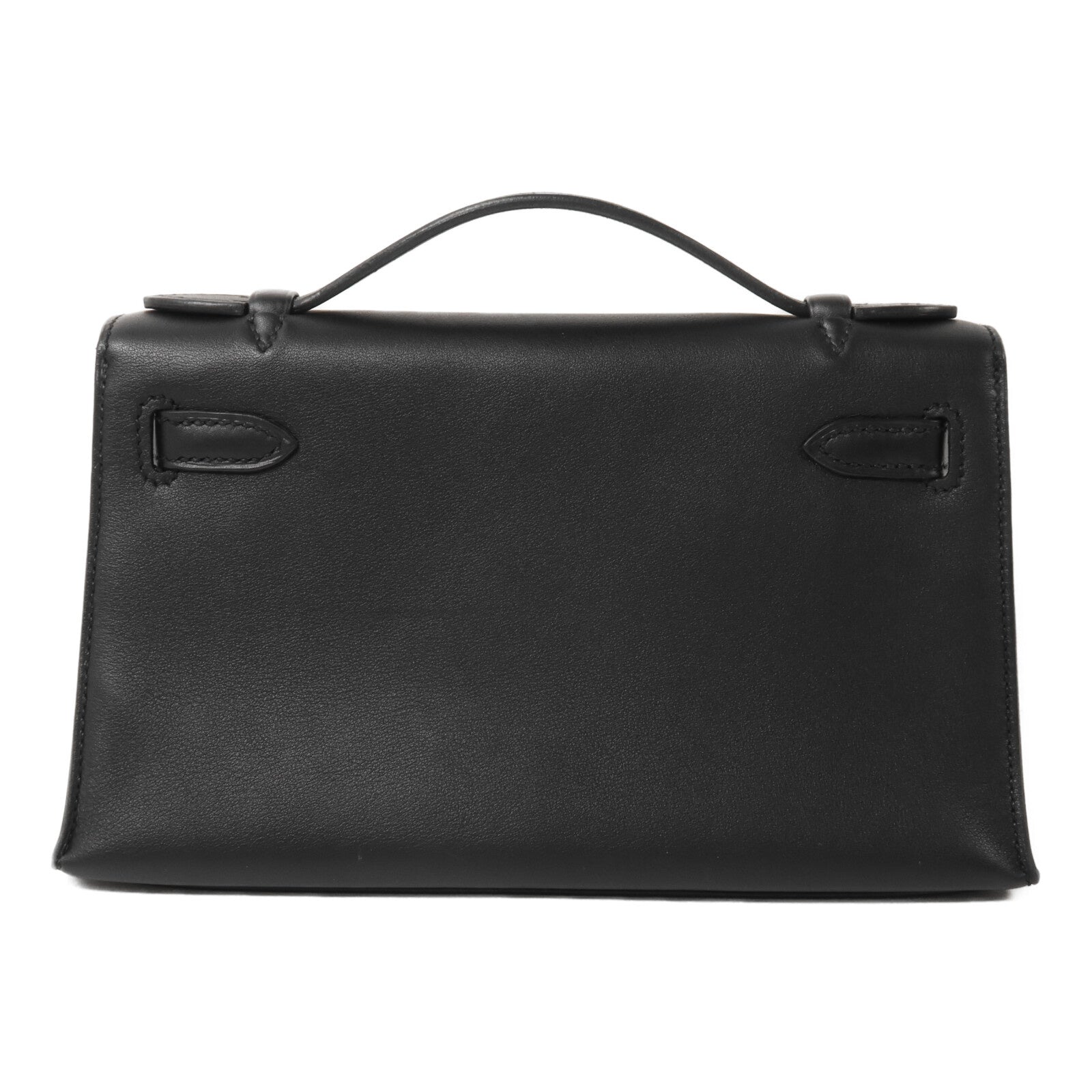 HERMES Swift皮革Kelly Pochette手挽袋Noir