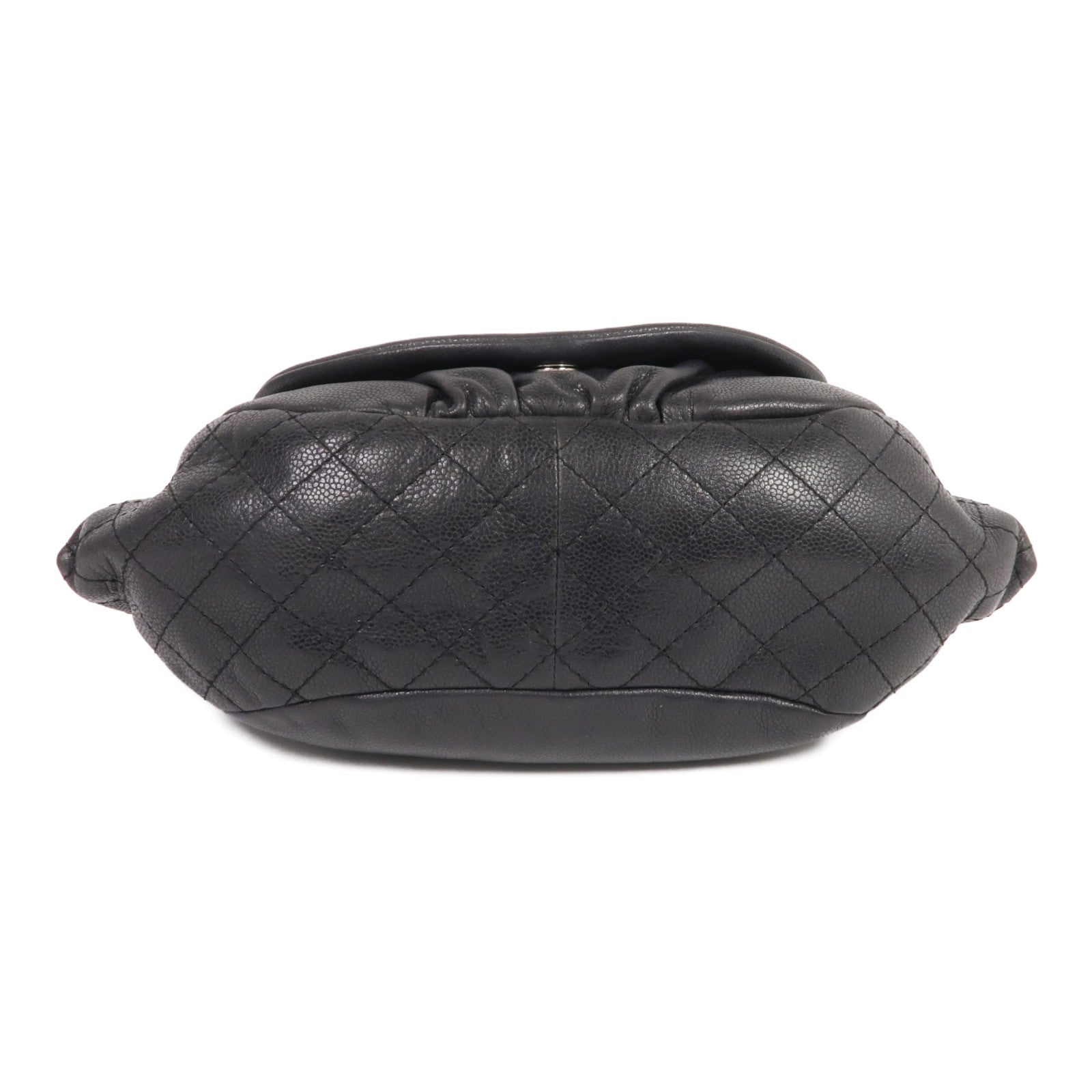 CHANEL 牛皮皮革Chain Shoulder Bag銀扣鏈帶肩背袋