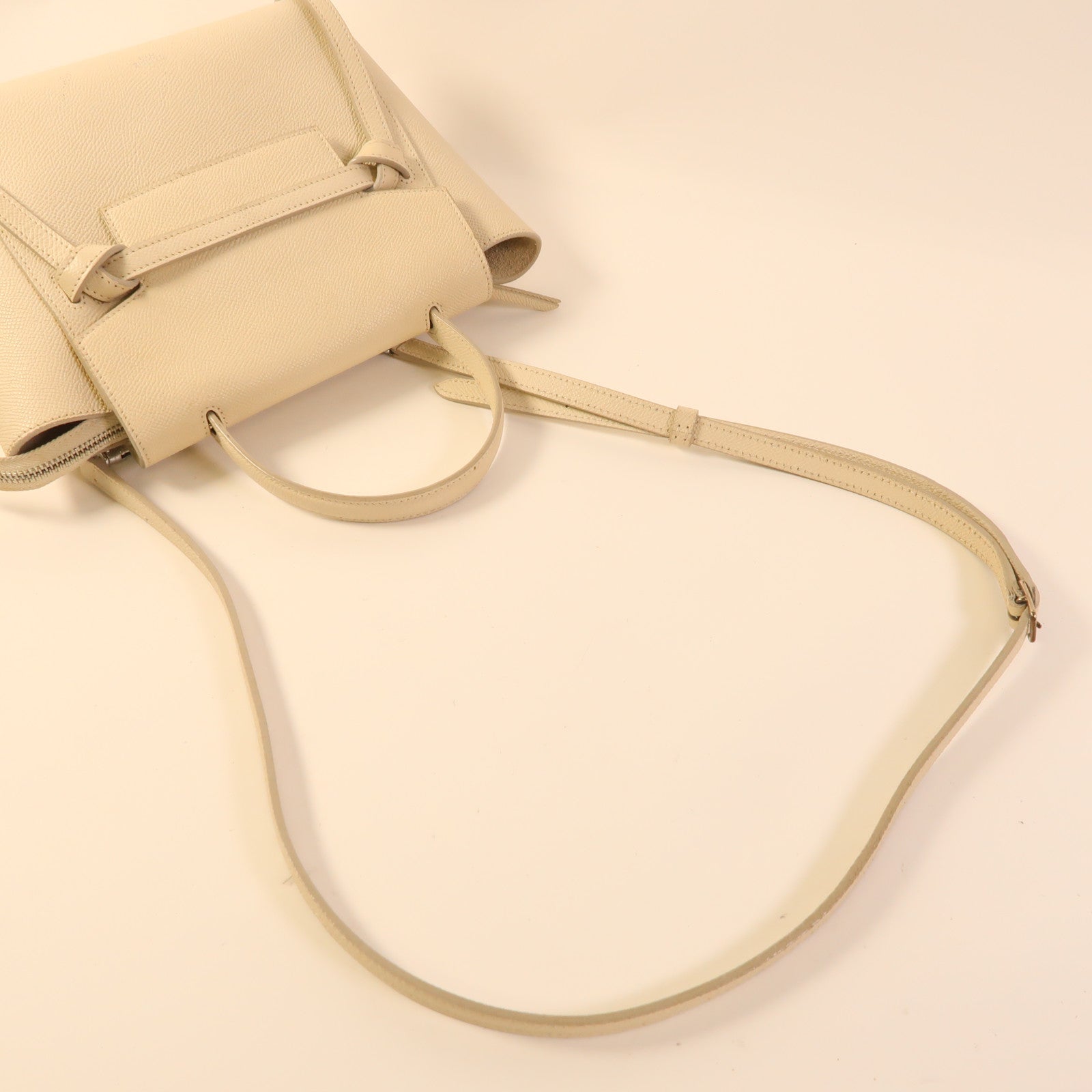 CELINE 牛皮皮革2 Way Shoulder Bag銀扣手挽肩背兩用袋