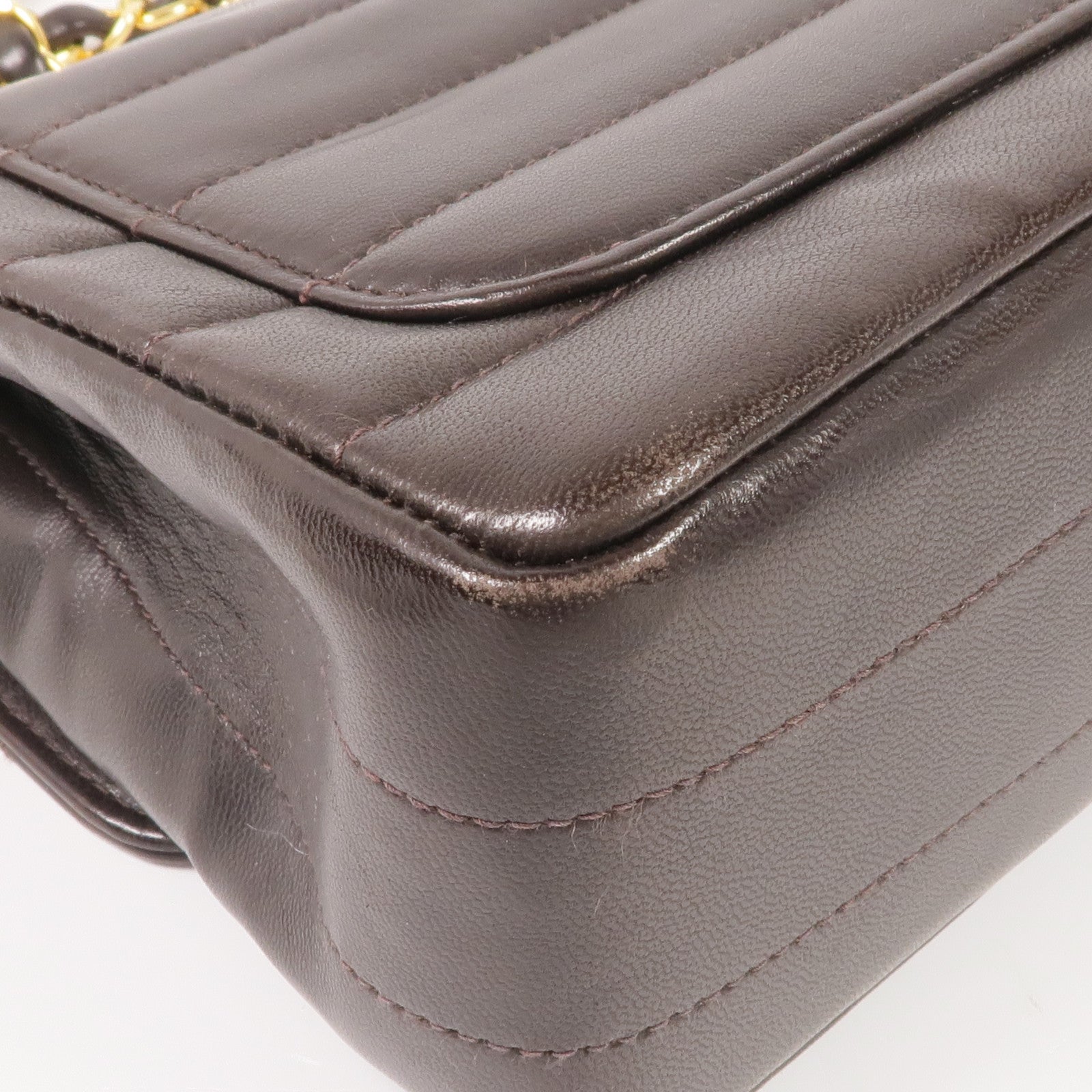 CHANEL 羊皮皮革Vintage Mini Flap Bag金扣鏈帶肩背袋
