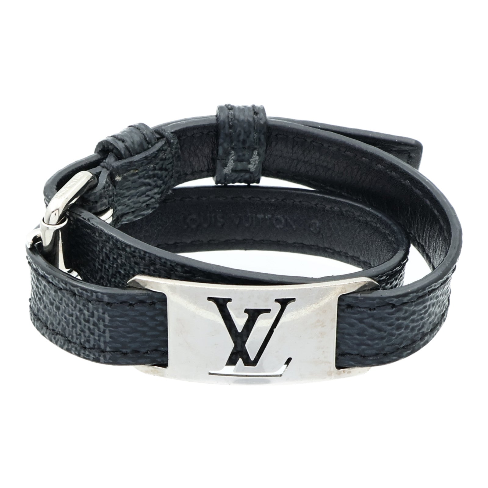 LOUIS VUITTON 【激減優惠】Damier Graphite Sign It Bracelet銀扣手鏈