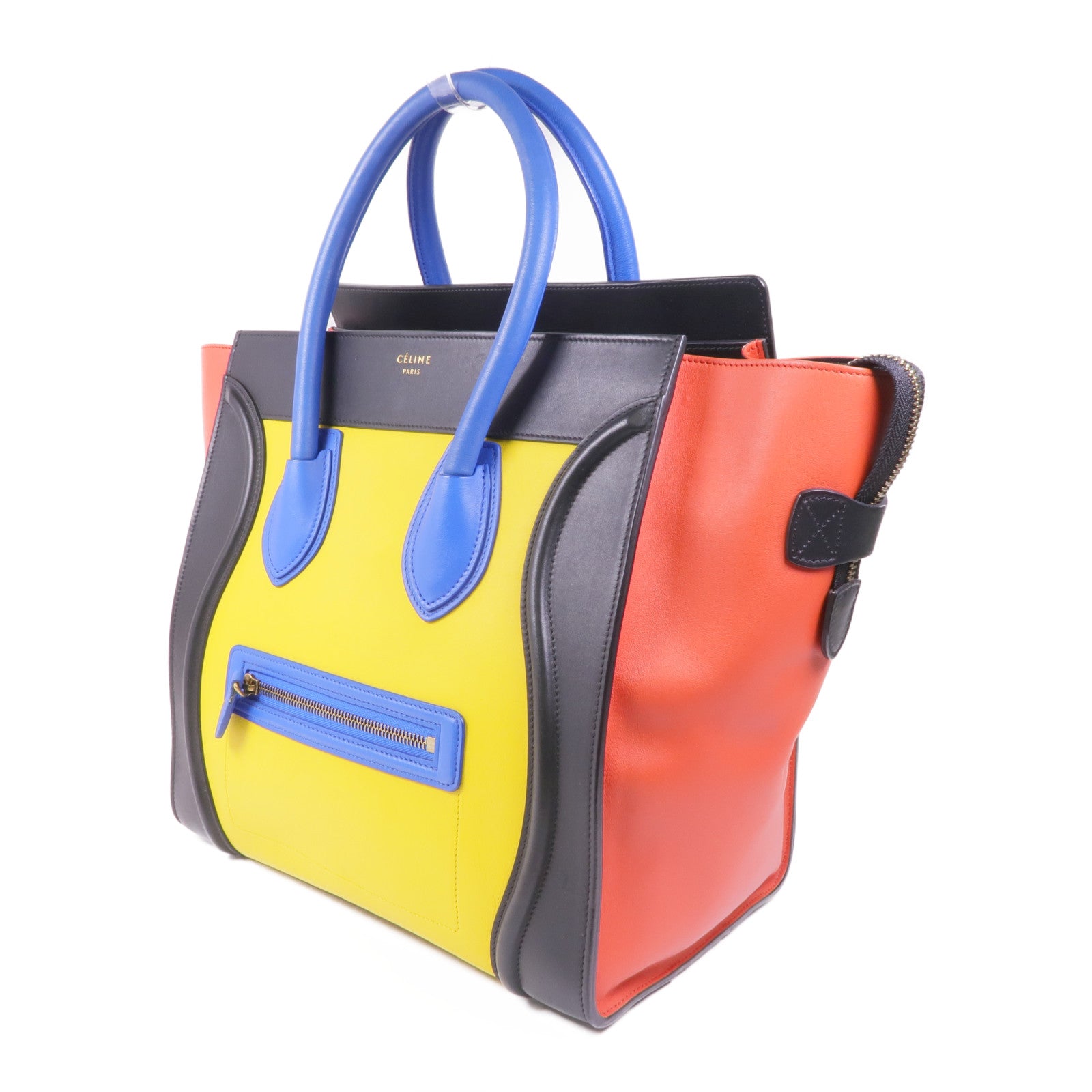 CELINE 牛皮皮革Mini Luggage金扣手挽袋