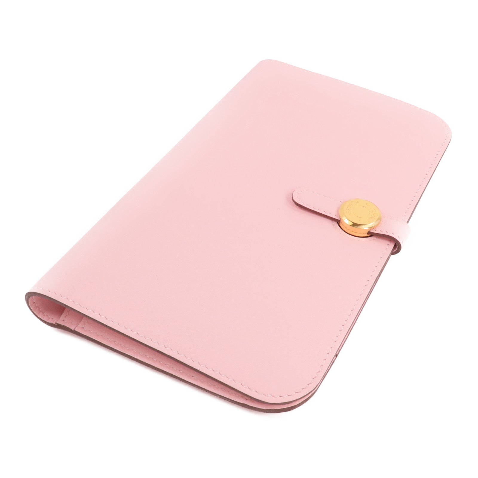 HERMES Swift皮革Dogon GM長錢包Rose Sakura
