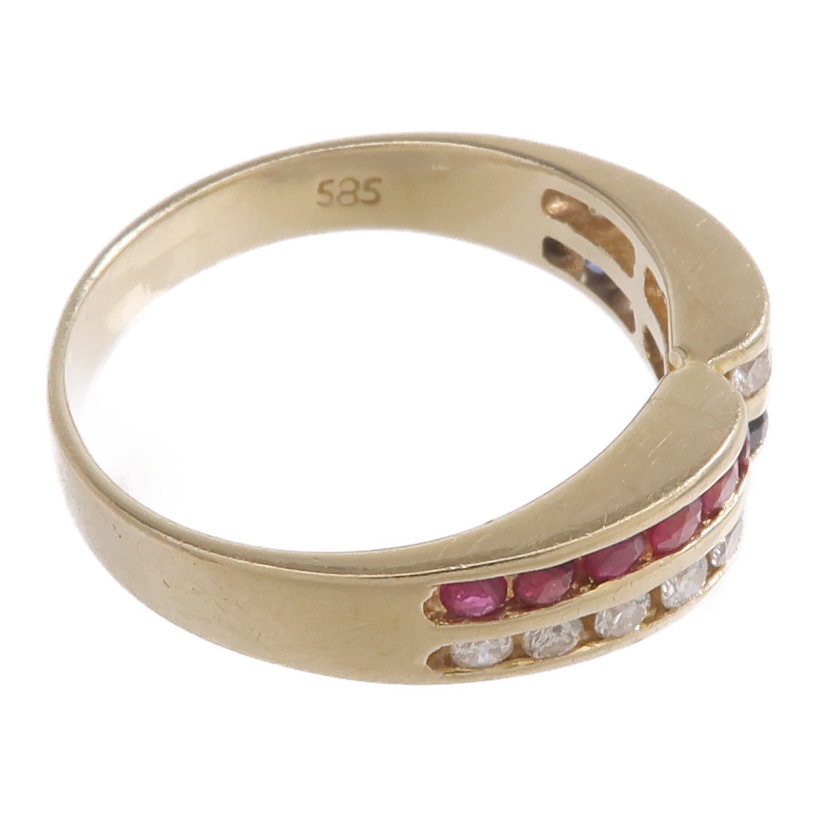 JEWELRY 14K黃金Ring紅寶石/藍寶石/鑽石戒指