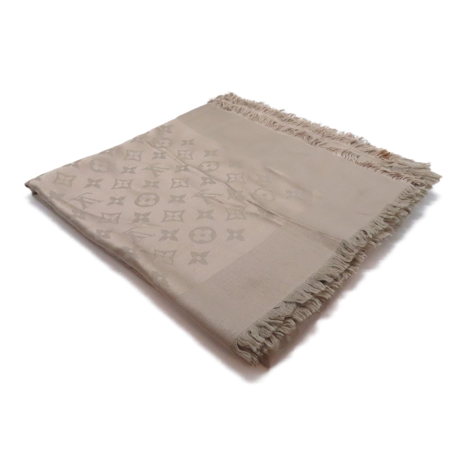 LOUIS VUITTON 絲質Scarf圍巾灰色