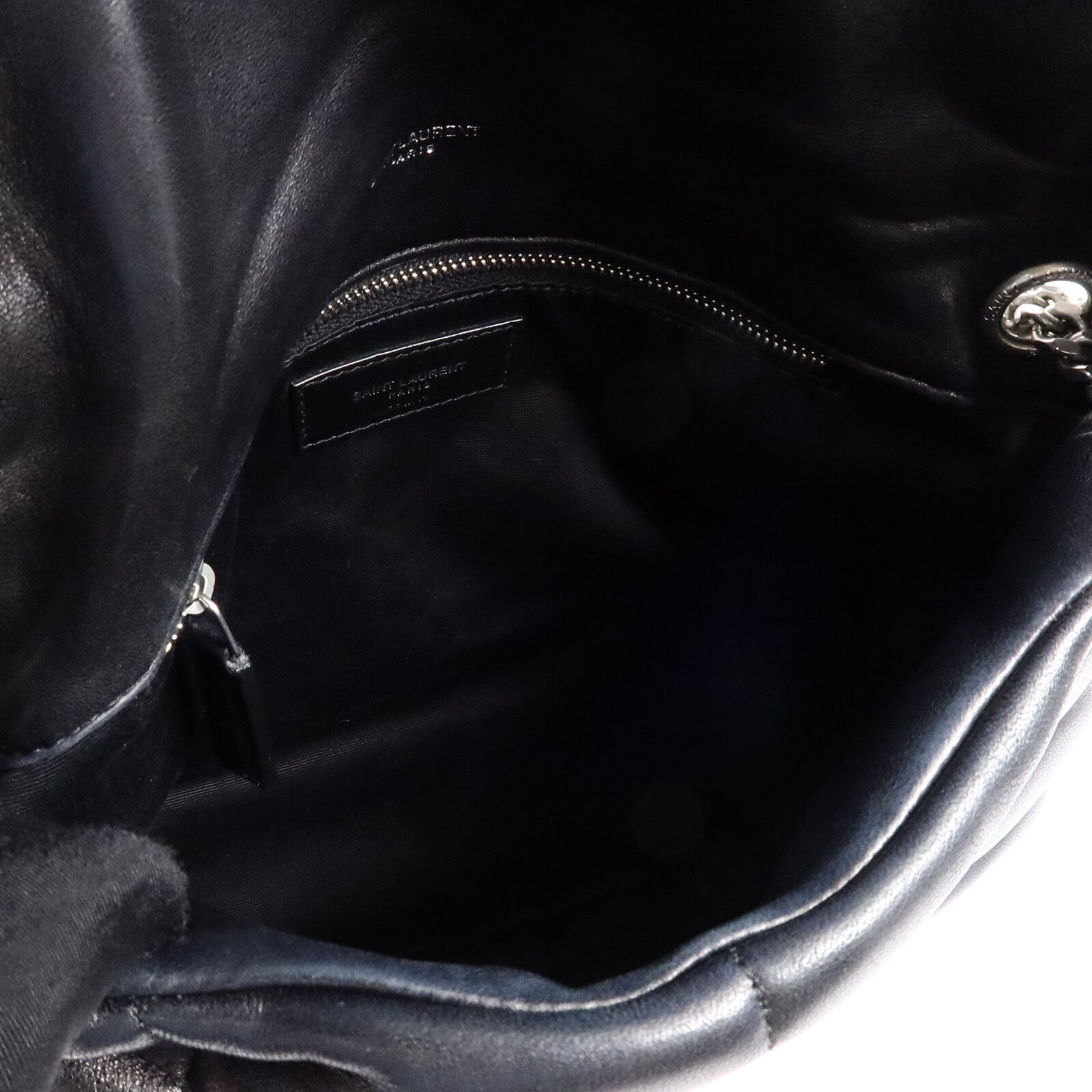 SAINT LAURENT 羊皮皮革LouLou Puffer Small鏈帶肩背袋