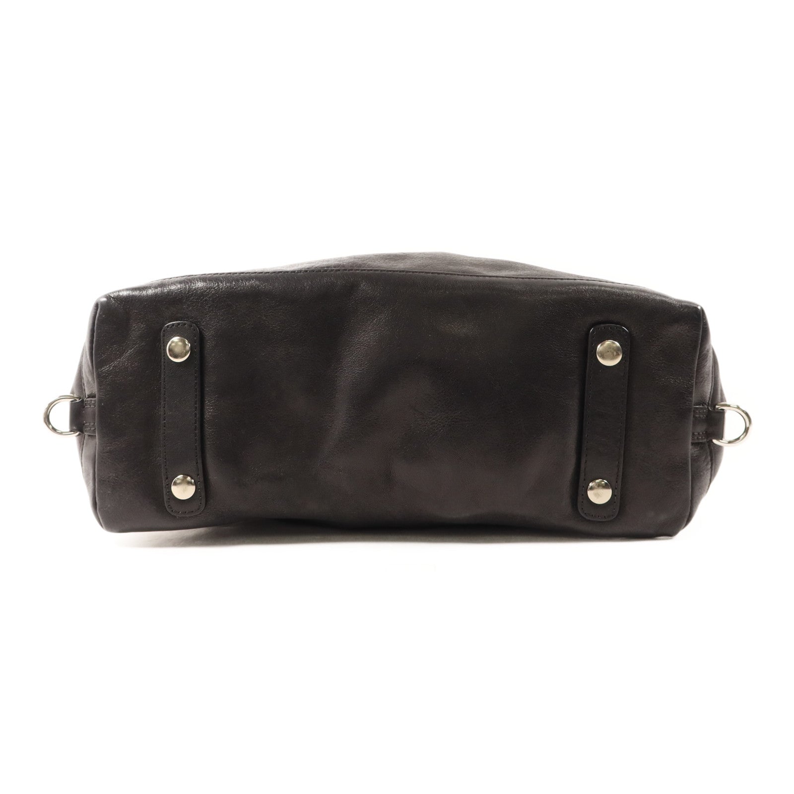 COACH 牛皮皮革2 Way Shoulder Bag銀扣手挽肩背兩用袋