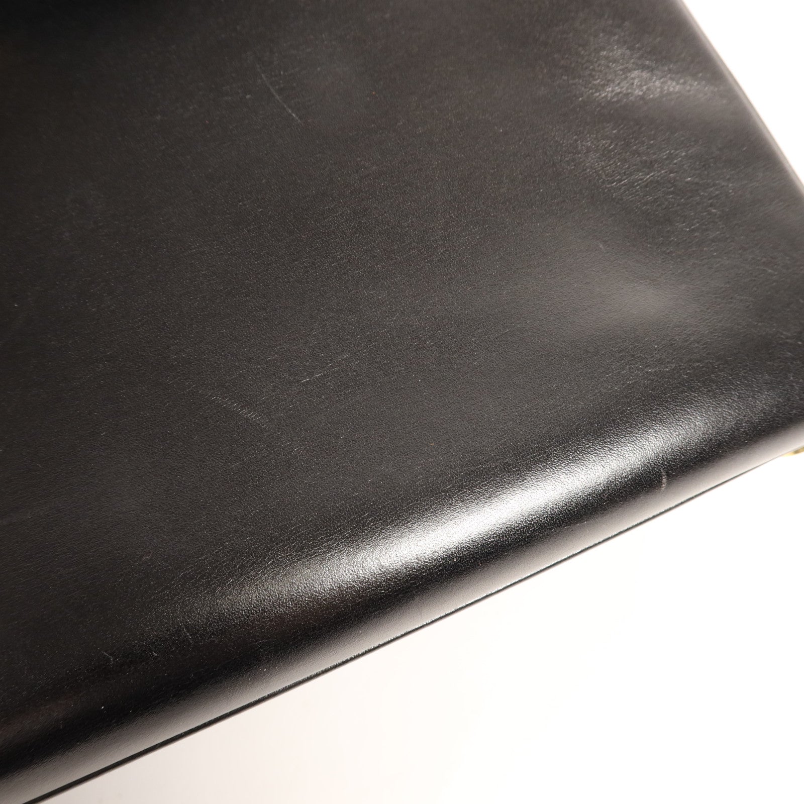 HERMES Box Calf皮革Kelly 32金扣手挽肩背兩用袋Noir