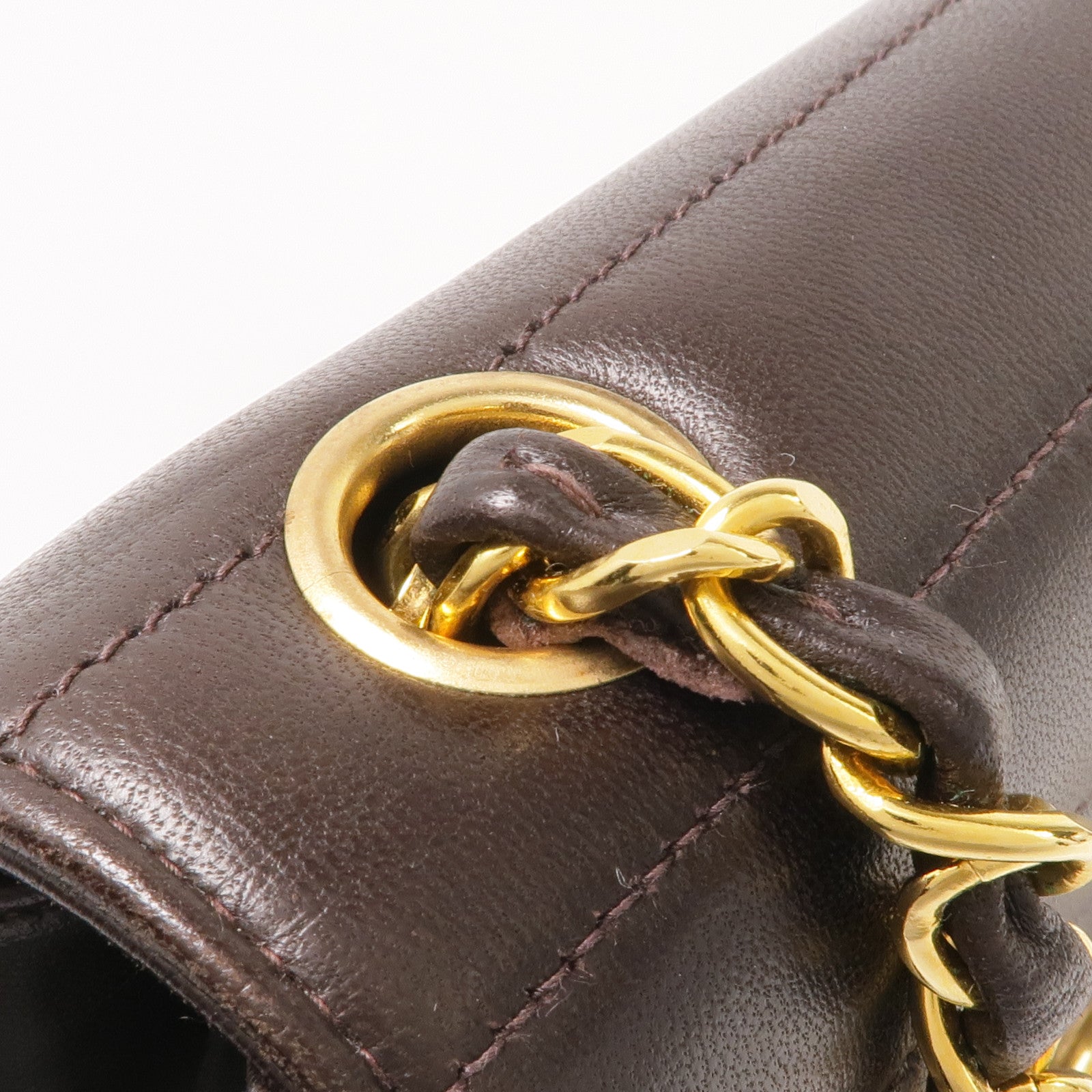 CHANEL 羊皮皮革Vintage Mini Flap Bag金扣鏈帶肩背袋