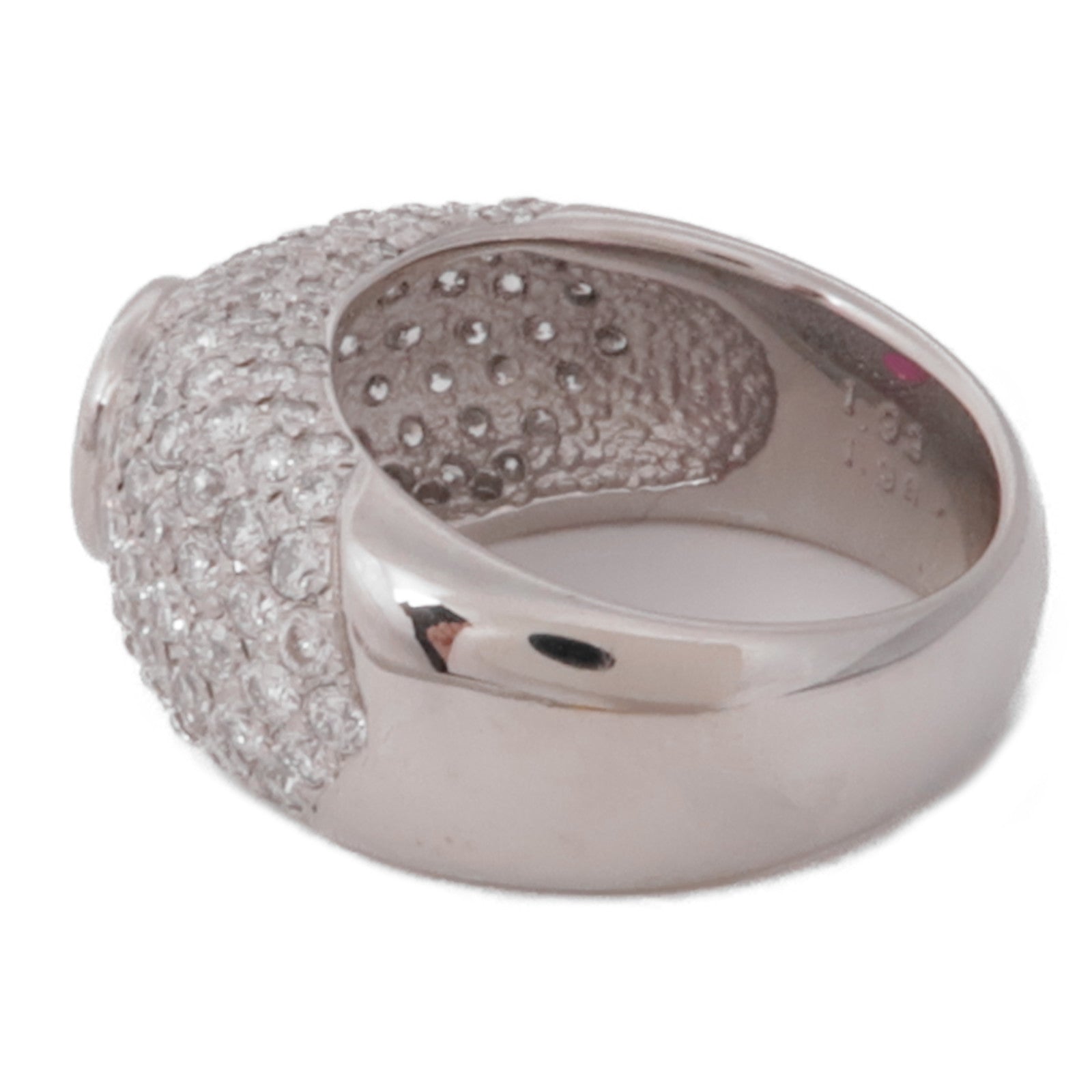 JEWELRY PT900鉑金Ruby Diamond Ring鑽石戒指US#6.5