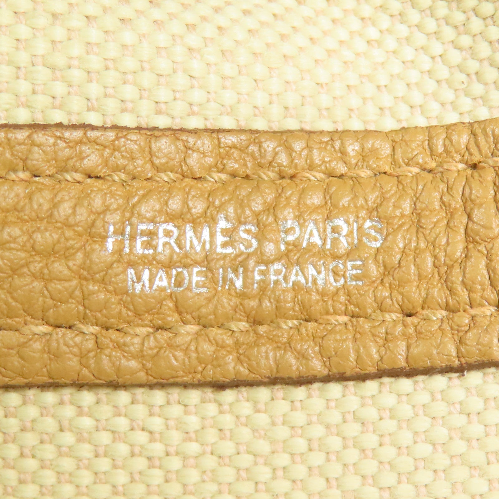 HERMES 尼龍Garden Party TPM銀扣手挽袋Chai
