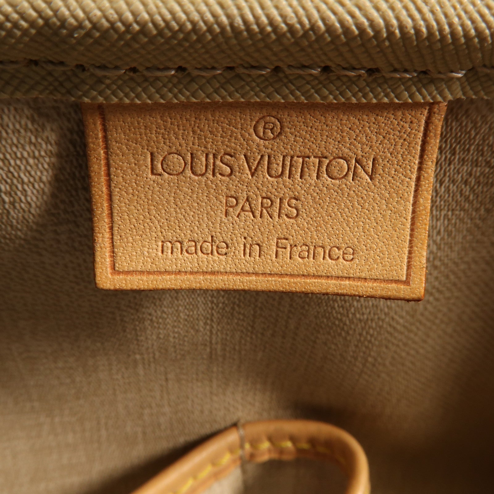 LOUIS VUITTON Monogram Deauville金扣手挽袋棕色