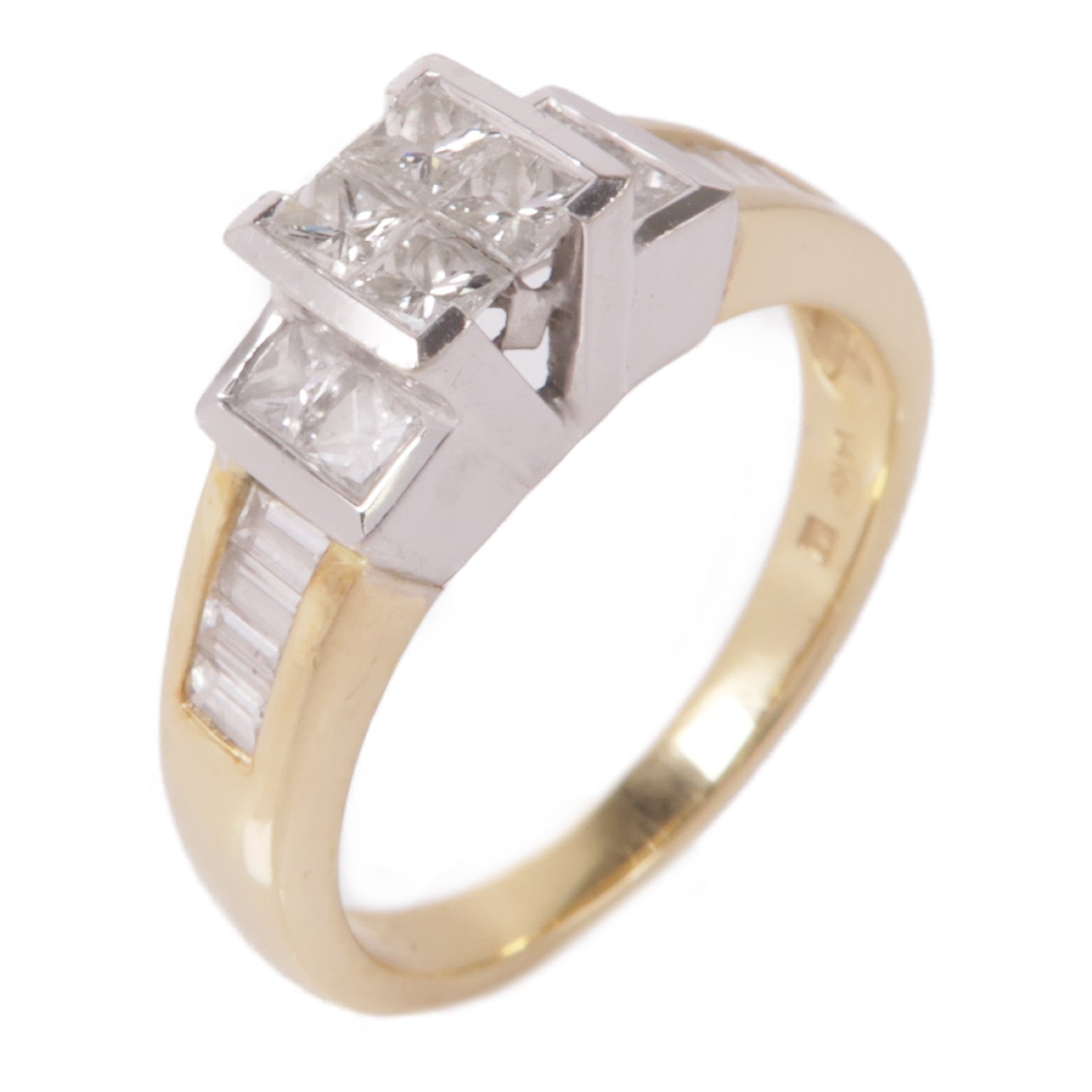 JEWELRY 【激減優惠】14K黃金Diamond Ring鑽石戒指US#7