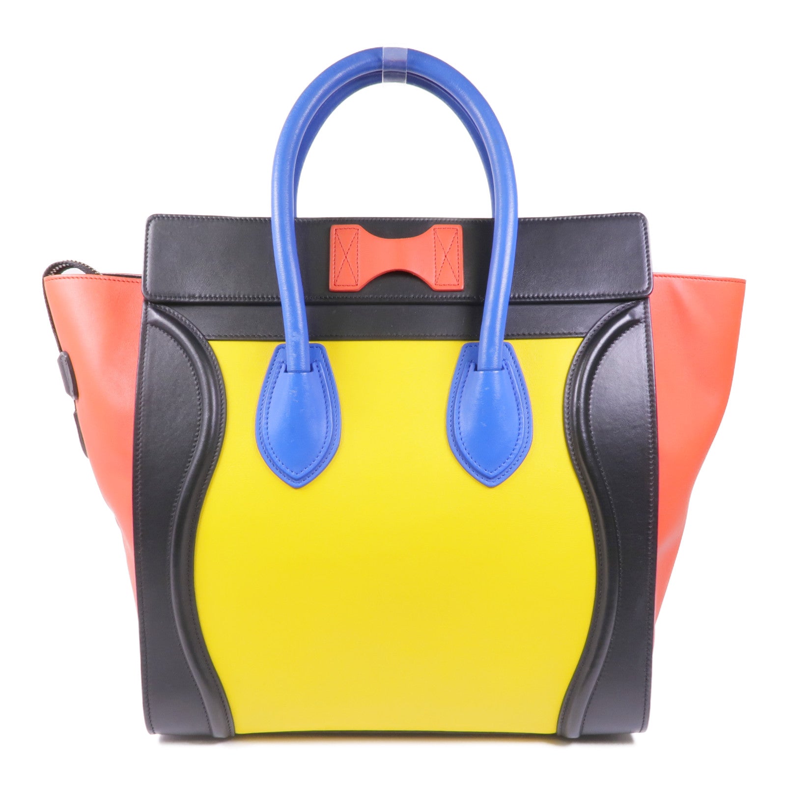 CELINE 牛皮皮革Mini Luggage金扣手挽袋