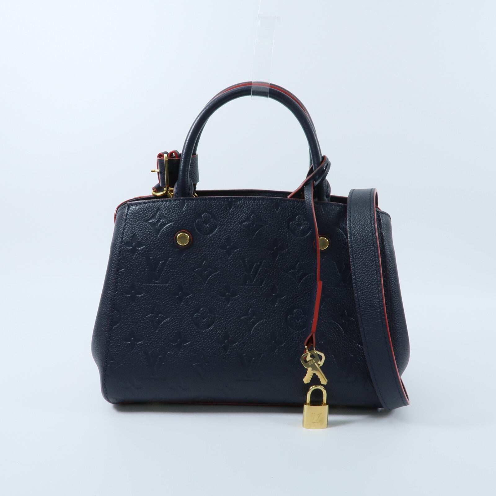 LOUIS VUITTON Monogram Empreinte Montaigne BB手挽肩背兩用袋