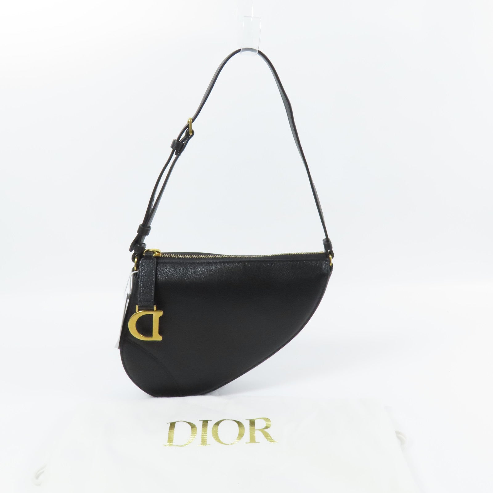 Dior 【激減優惠】山羊皮皮革Saddle Rodeo Poach金扣肩背袋