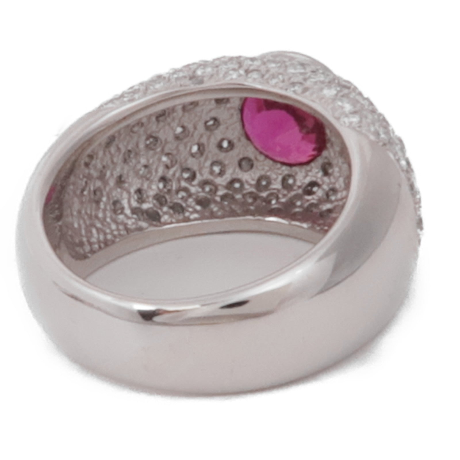 JEWELRY PT900鉑金Ruby Diamond Ring鑽石戒指US#6.5