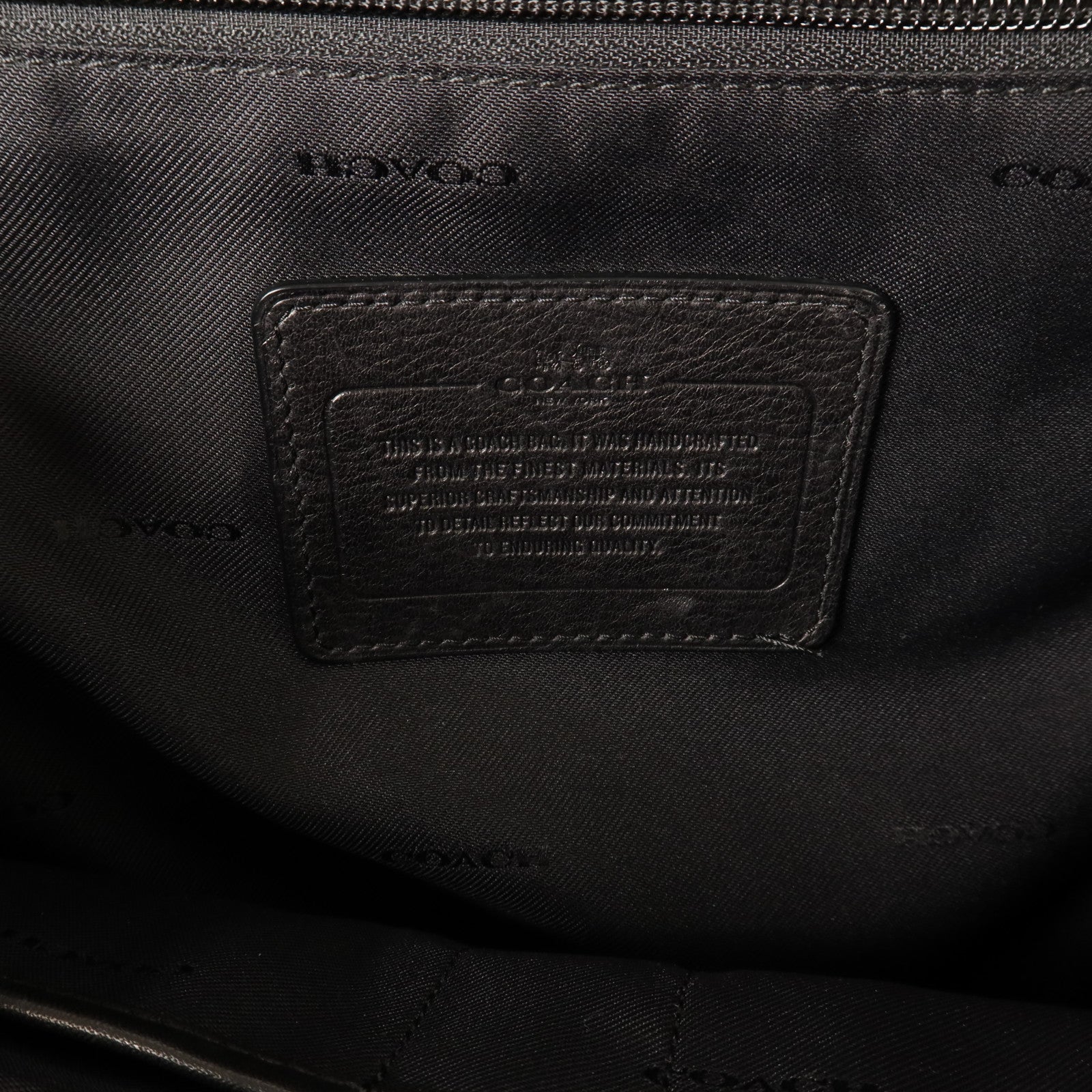 COACH 牛皮皮革Rucksack銀扣背包