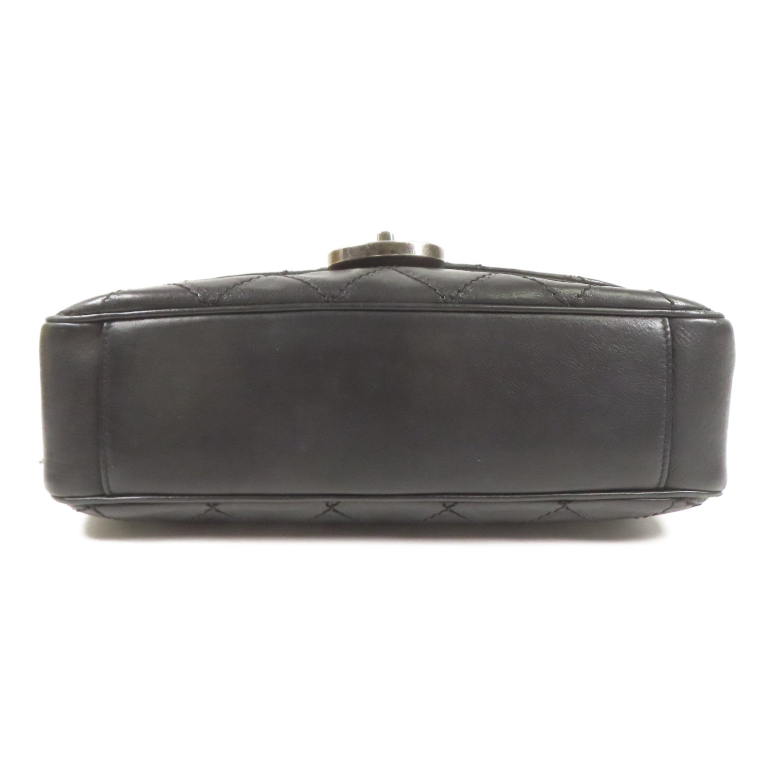 CHANEL 羊皮皮革Shoulder Bag銀扣鏈帶肩背袋