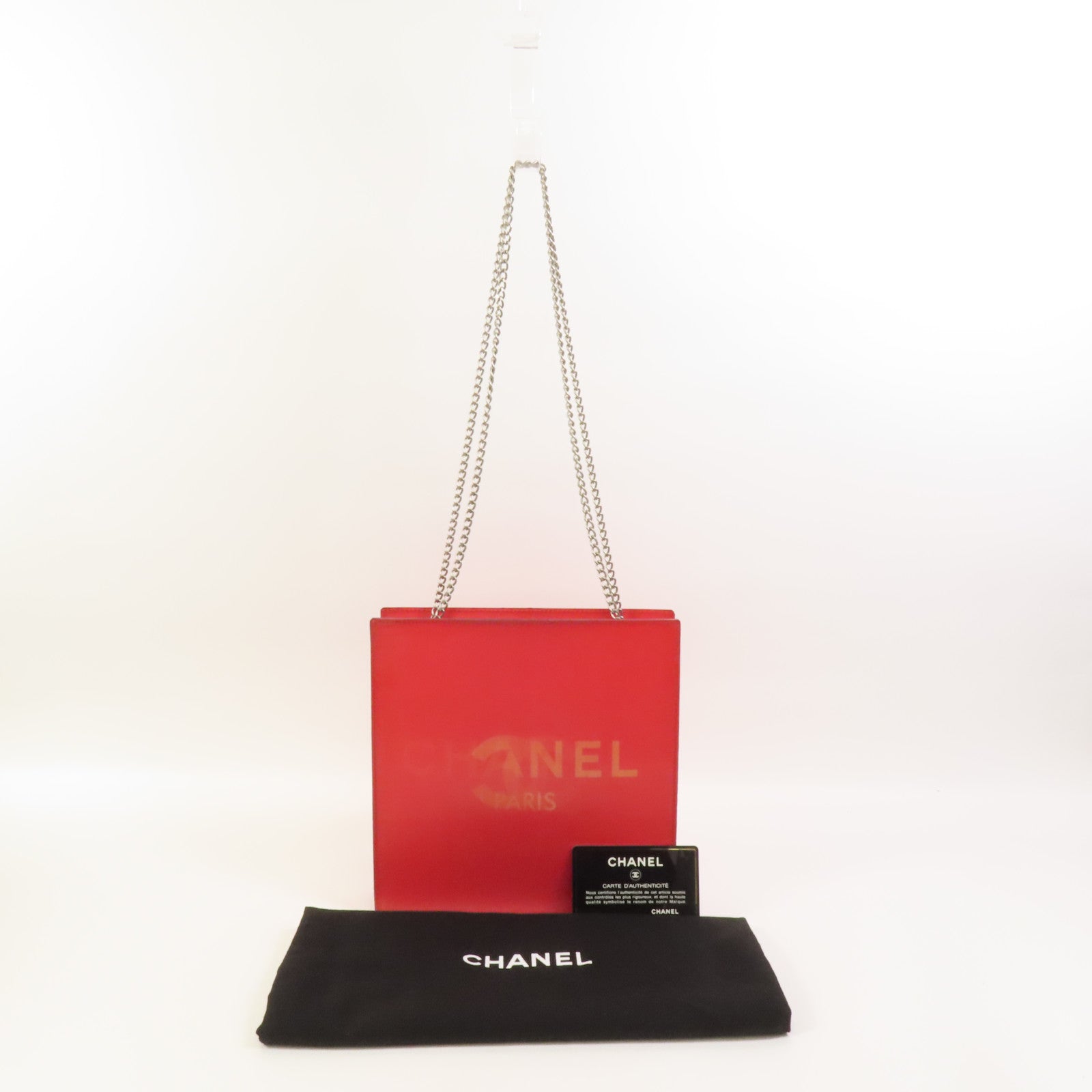 CHANEL 【激減優惠】PVC Holographic CC銀鏈帶肩背袋