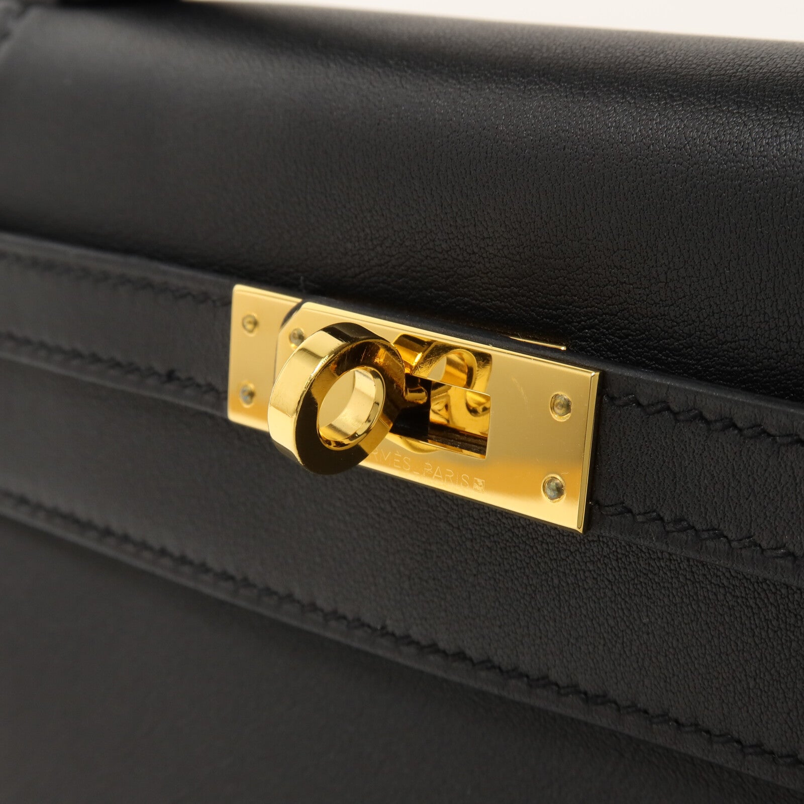 HERMES Swift皮革Kelly Pochette手挽袋Noir
