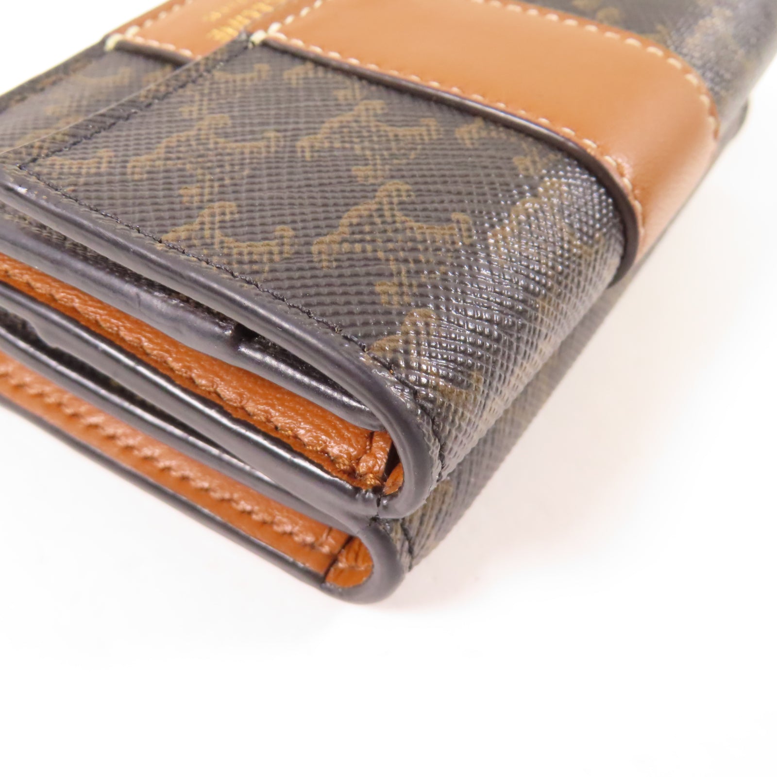 CELINE 塗層帆布Wallet金扣錢包啡色