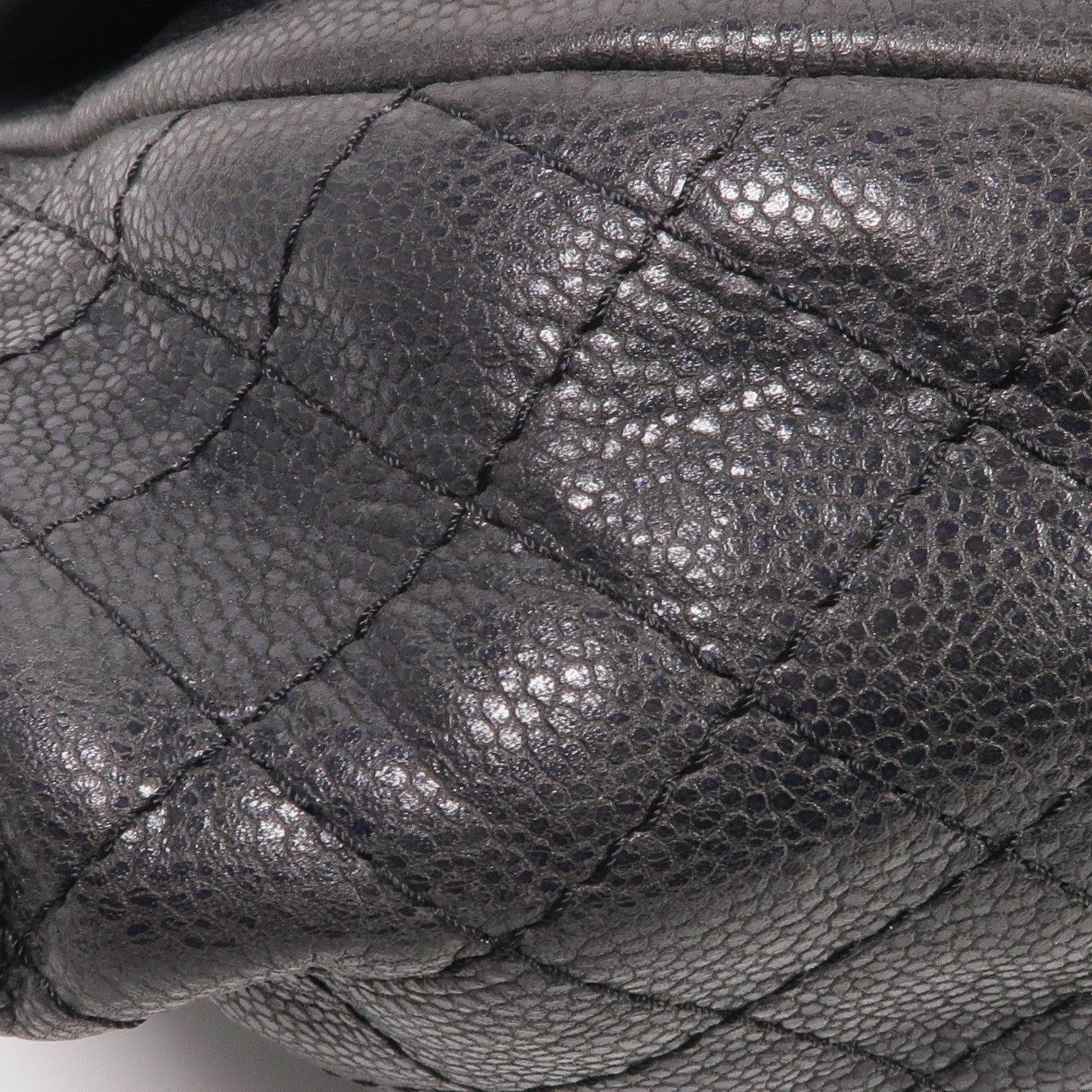 CHANEL 牛皮皮革Chain Shoulder Bag銀扣鏈帶肩背袋