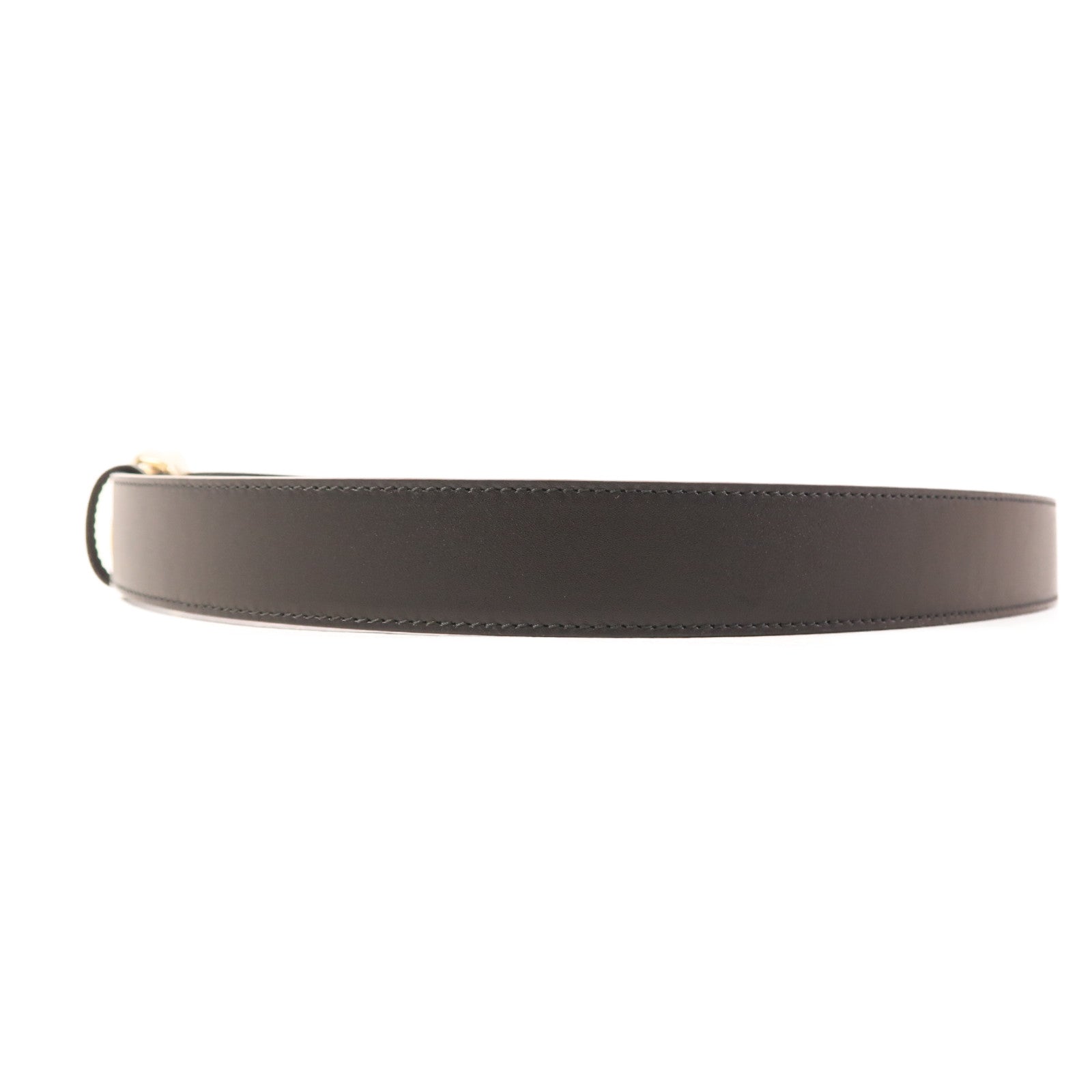 GUCCI GHW GG Belt 100 414516 Calfskin Leather Black