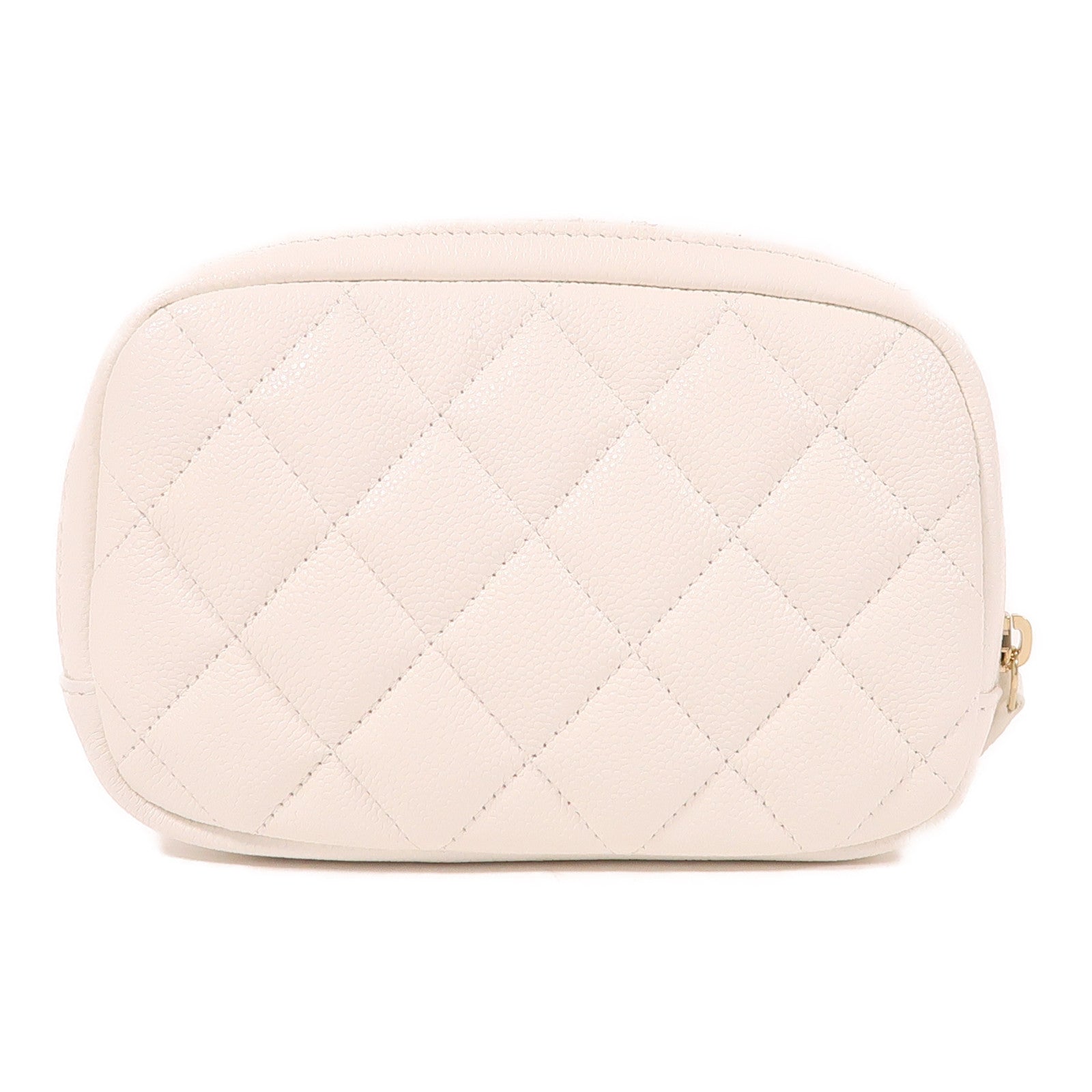 CHANEL 牛皮皮革Pouch金扣手拿包