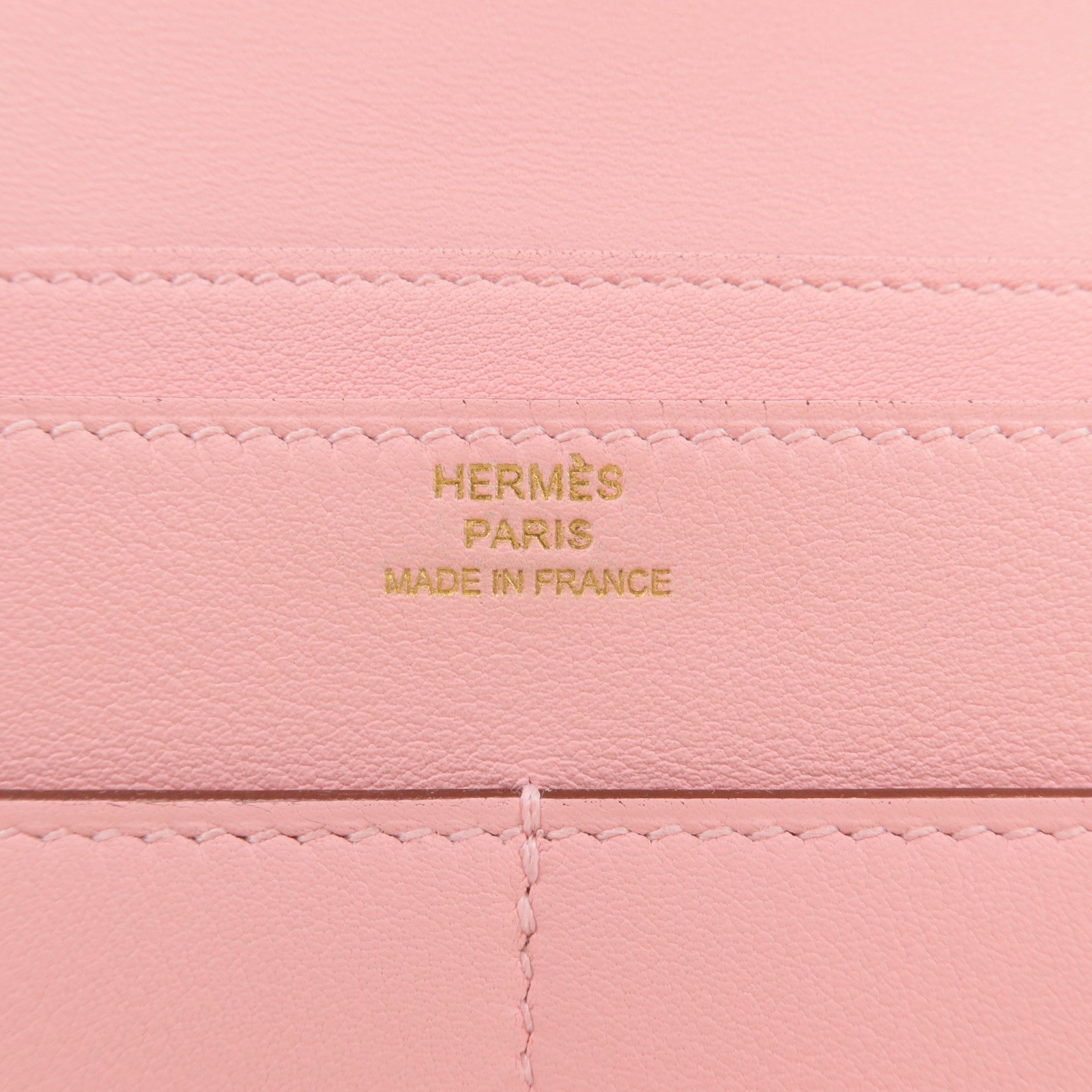 HERMES Swift皮革Dogon GM長錢包Rose Sakura