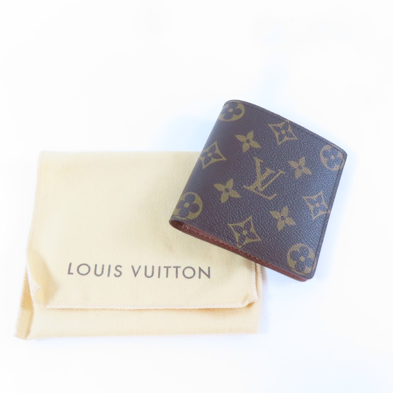 LOUIS VUITTON Monogram Wallet啪鈕錢包啡色