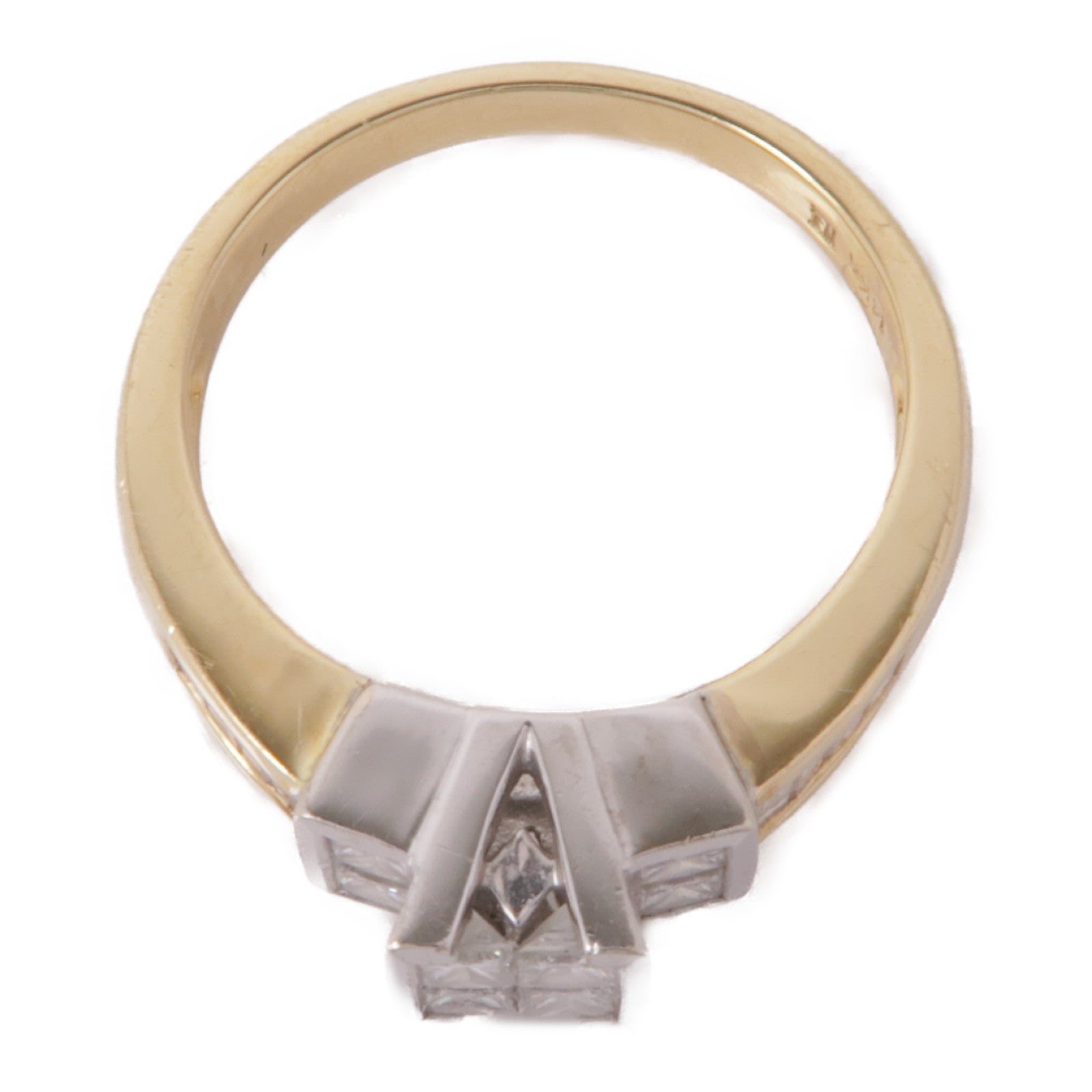 JEWELRY 【激減優惠】14K黃金Diamond Ring鑽石戒指US#7