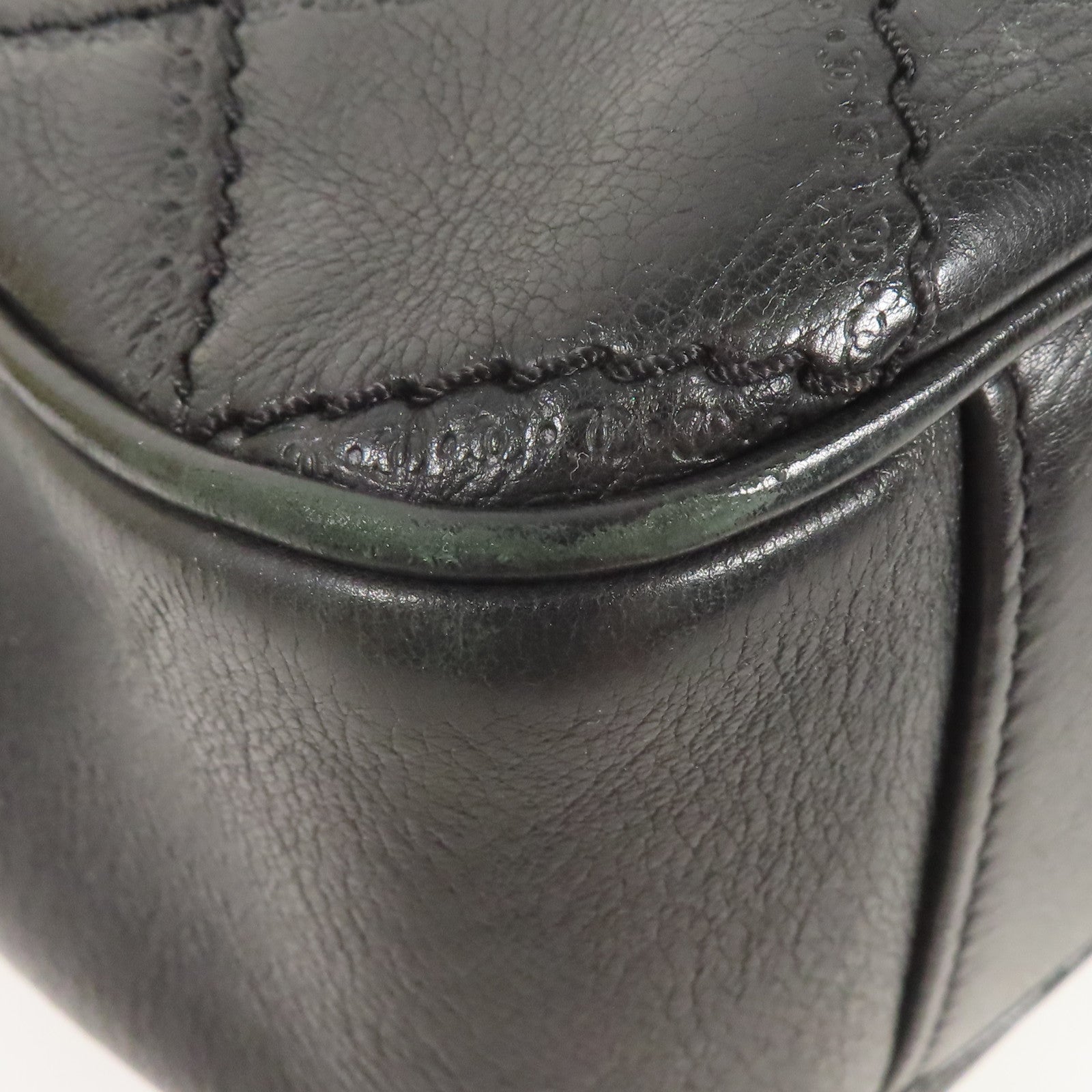 CHANEL 羊皮皮革Shoulder Bag銀扣鏈帶肩背袋