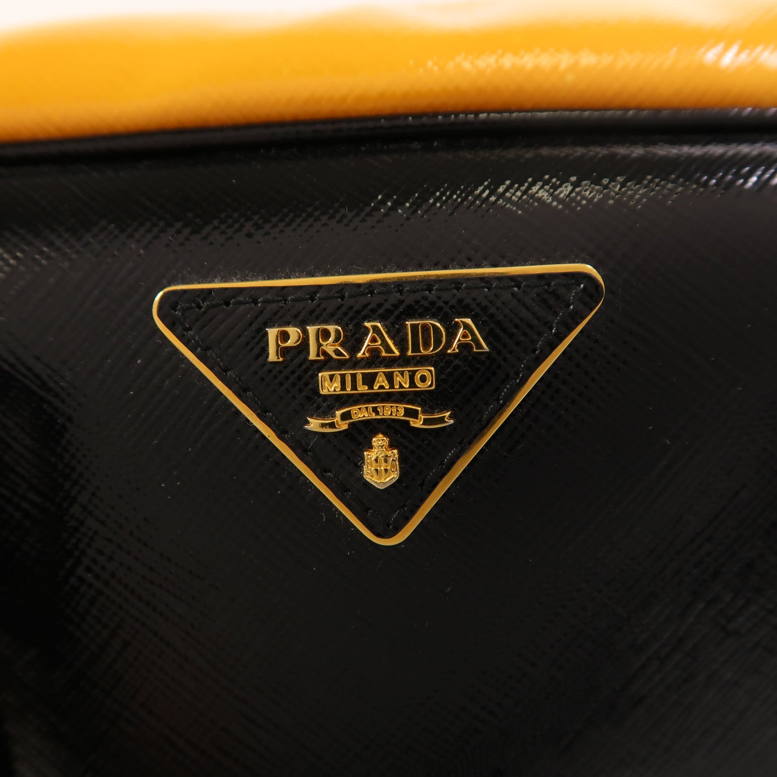 PRADA 漆皮皮革2 Way Shoulder金扣手挽肩背兩用袋