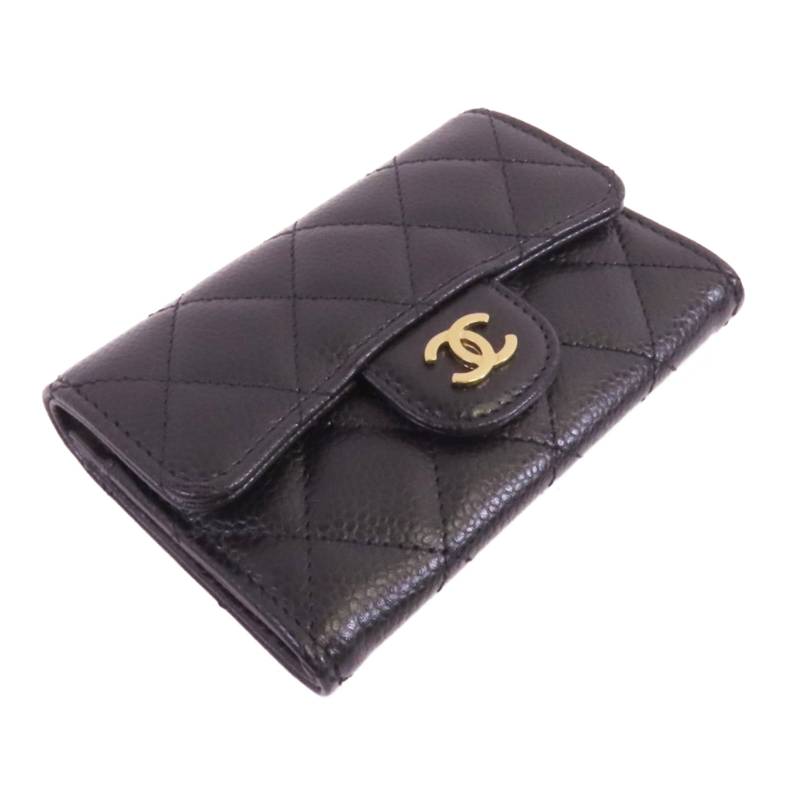 CHANEL 牛皮皮革Card Holder金扣卡套