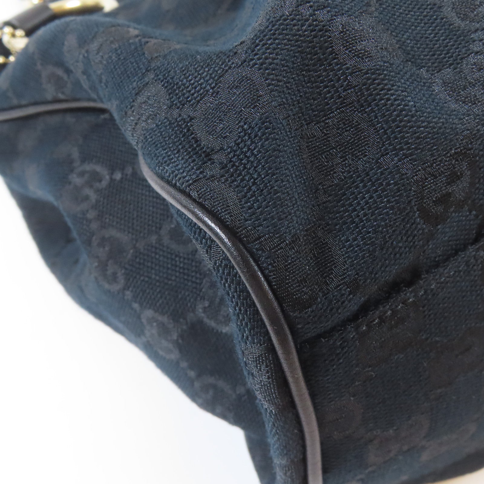 GUCCI 【激減優惠】帆布Sukey Shoulder Bag金扣肩背袋黑色